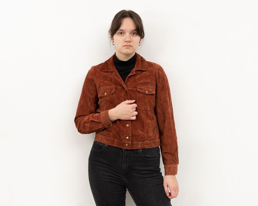 Vintage Women UK 14 Pig Suede US 10 Leather EU 42 Jacket Pigskin | Grailed