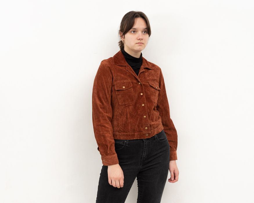 Vintage Women UK 14 Pig Suede US 10 Leather EU 42 Jacket Pigskin | Grailed