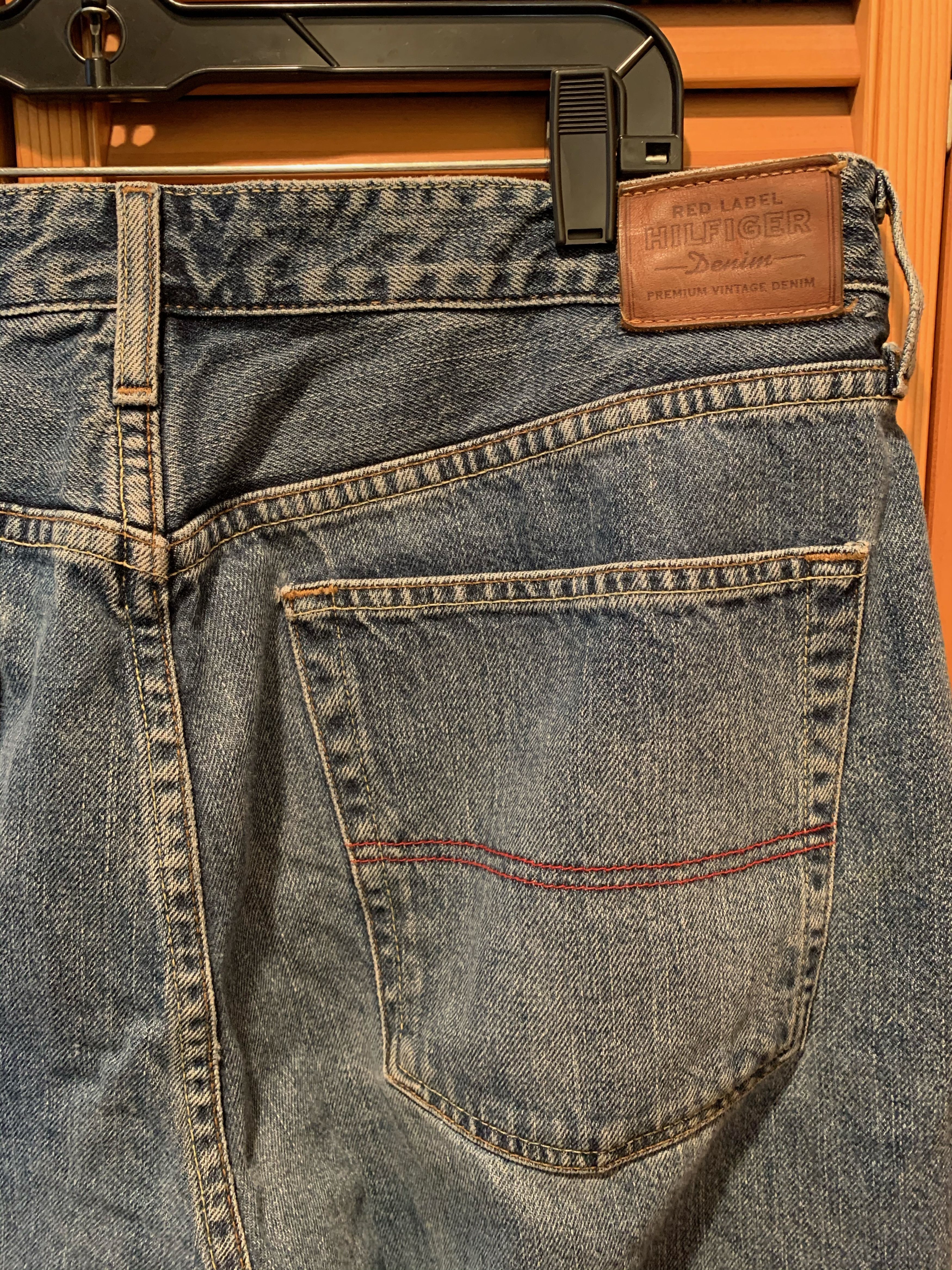 Tommy Hilfiger × Tommy Jeans × Vintage **Distressed Red Label TOMMY HILFIGER Denim** Size US 38 / EU 54 - 4 Thumbnail