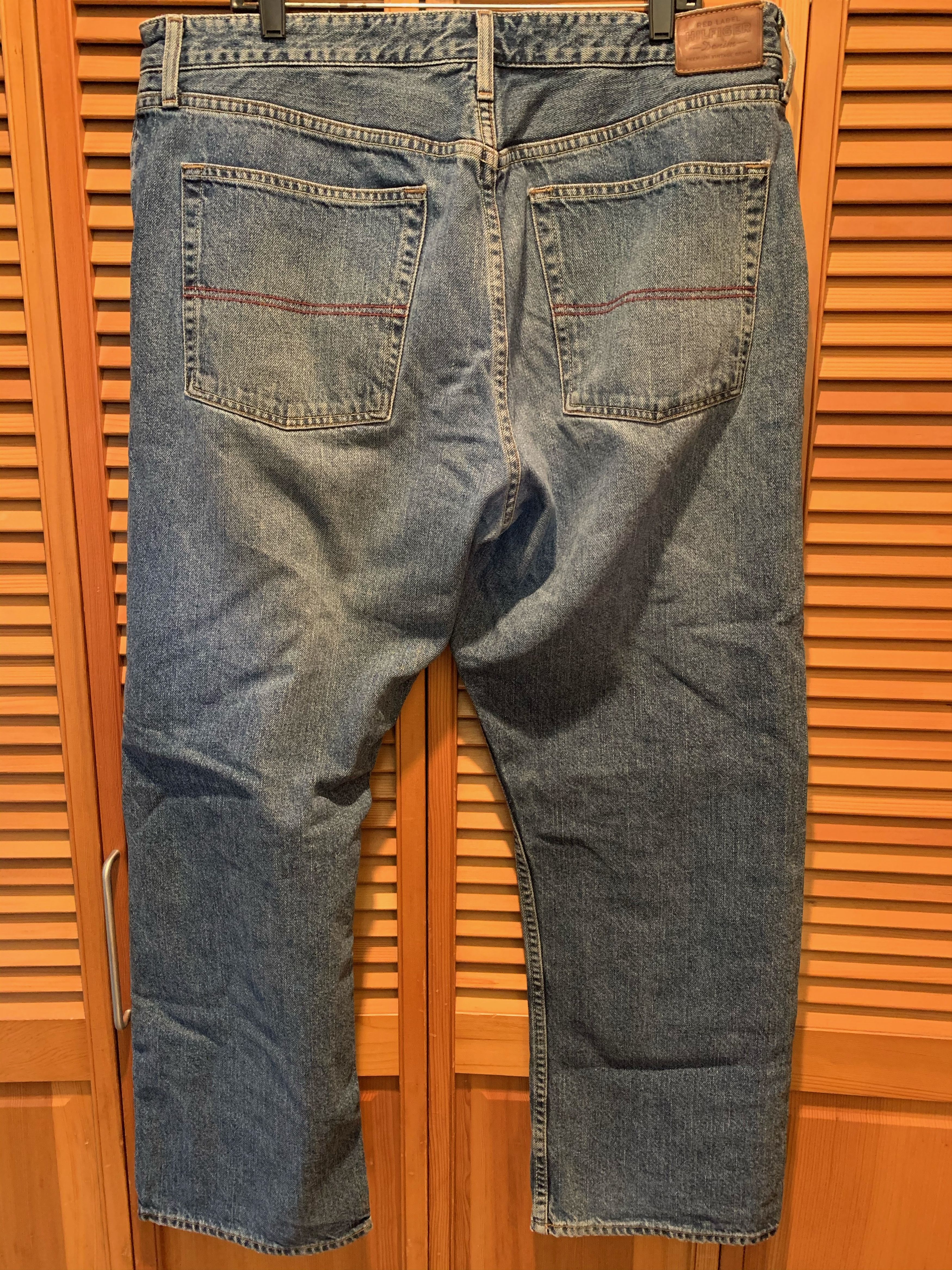 Tommy Hilfiger × Tommy Jeans × Vintage **Distressed Red Label TOMMY HILFIGER Denim** Size US 38 / EU 54 - 3 Thumbnail