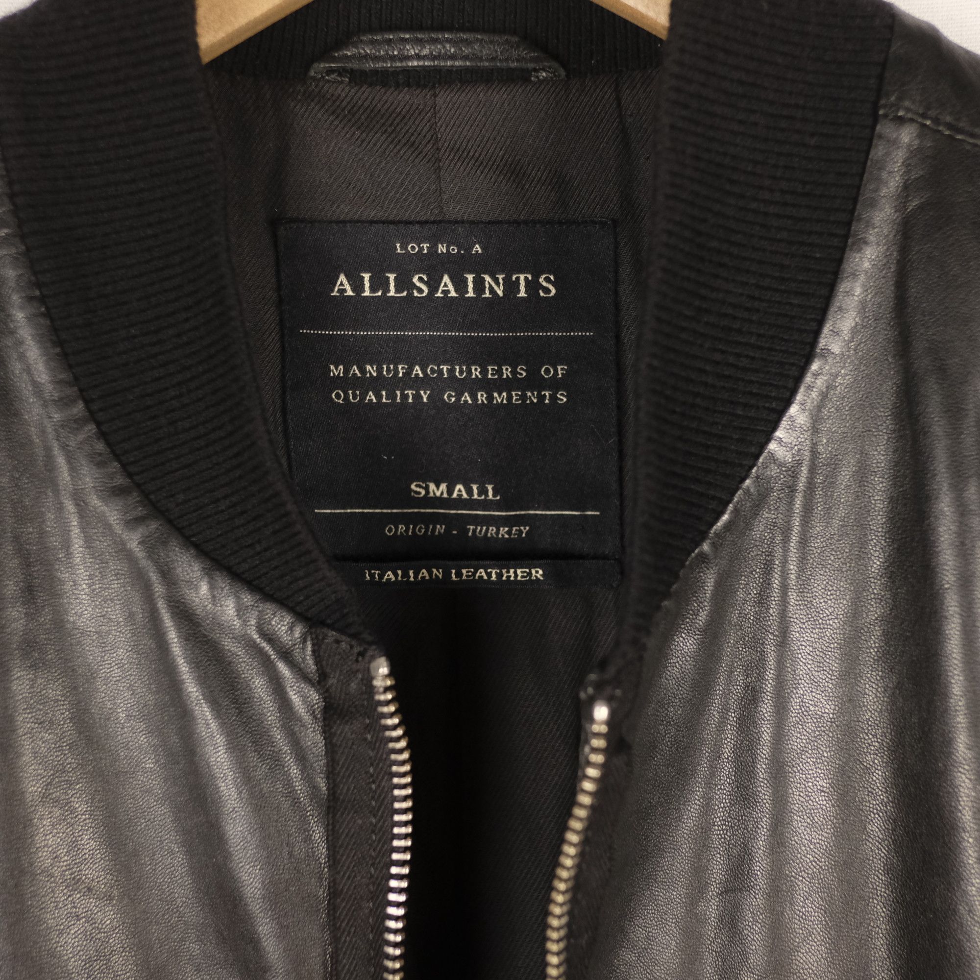 All saints blenham leather bomber jacket clearance
