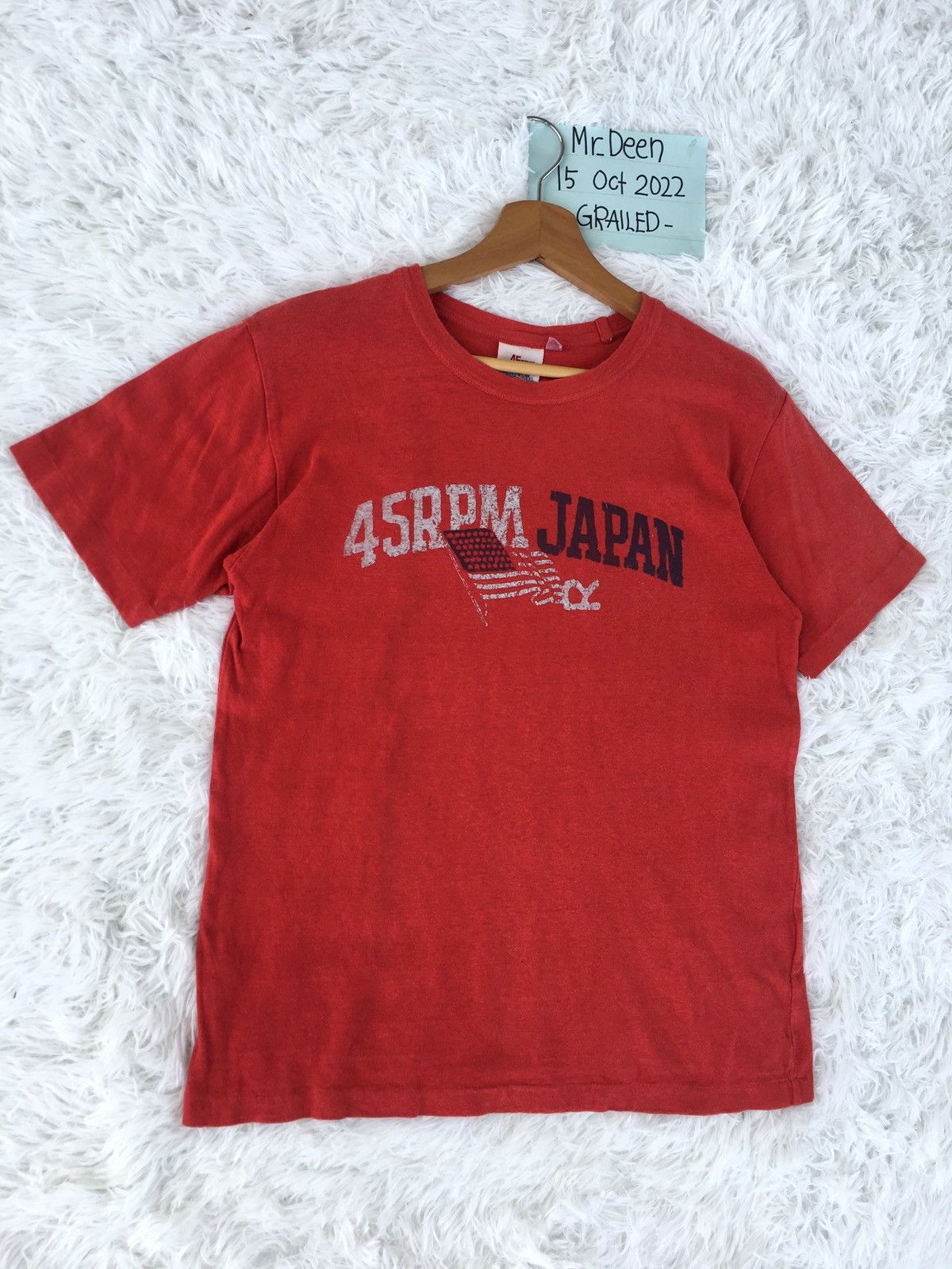 45rpm Rare Vintage 45rpm Japanese Brand Spellout Tshirt Size US M / EU 48-50 / 2 - 3 Thumbnail