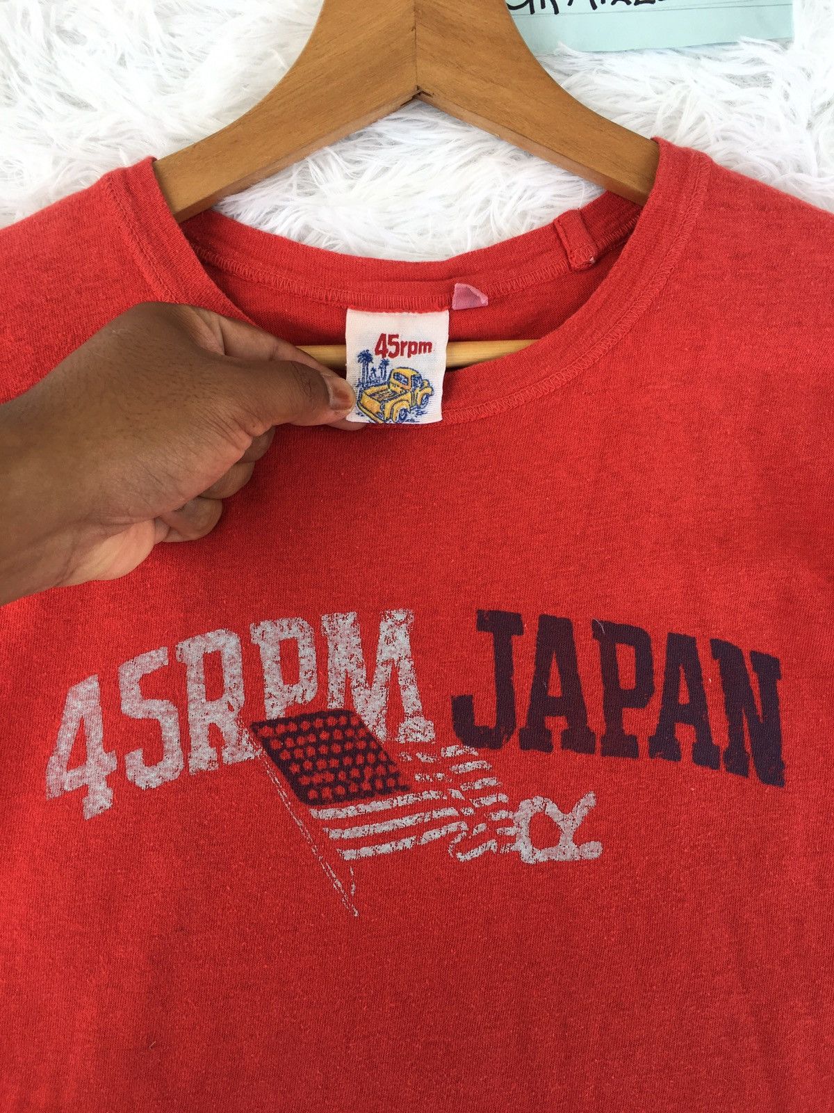 45rpm Rare Vintage 45rpm Japanese Brand Spellout Tshirt Size US M / EU 48-50 / 2 - 6 Thumbnail