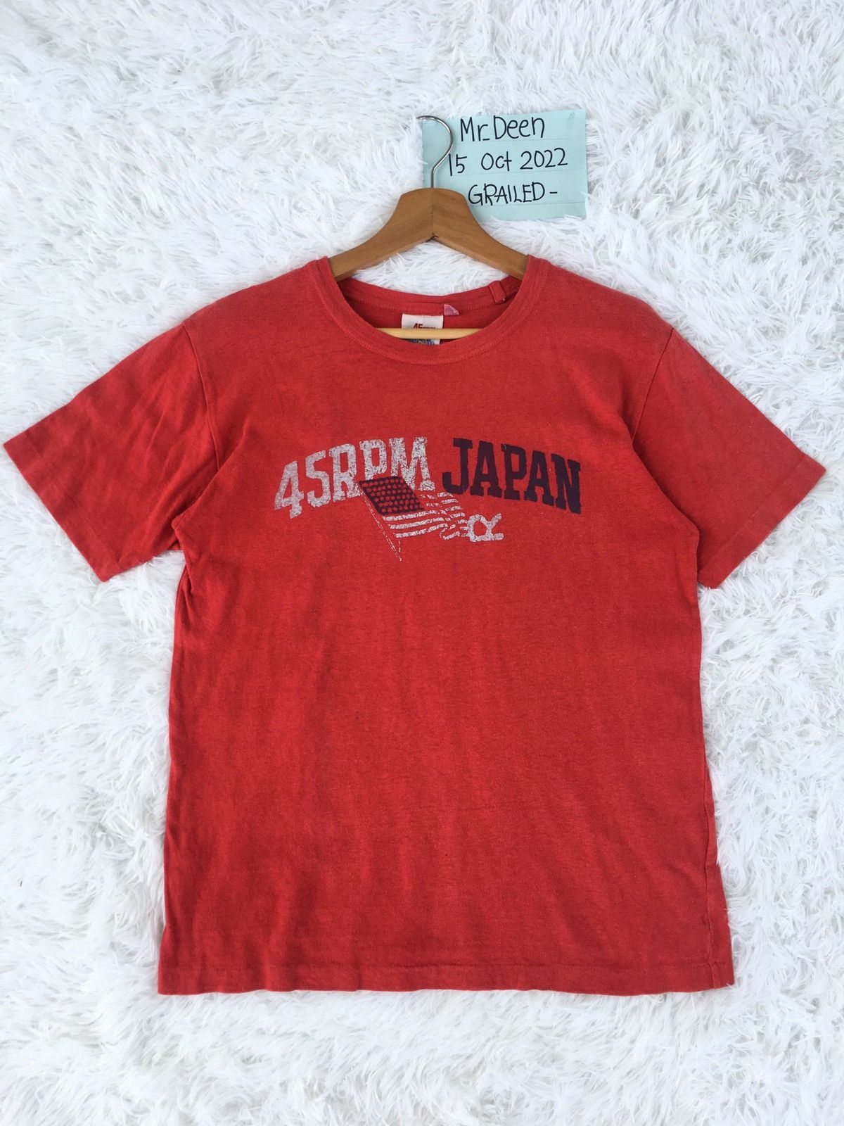 45rpm Rare Vintage 45rpm Japanese Brand Spellout Tshirt Size US M / EU 48-50 / 2 - 2 Thumbnail