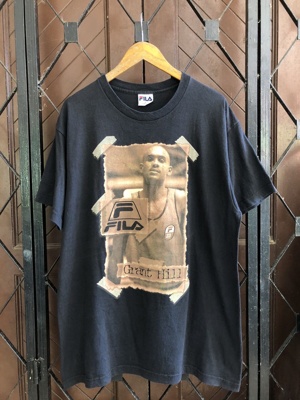 Fila × NBA × Vintage RARE Vintage 90s FILA Grant Hill NBA Player TShirt Size US L / EU 52-54 / 3 - 1 Thumbnail