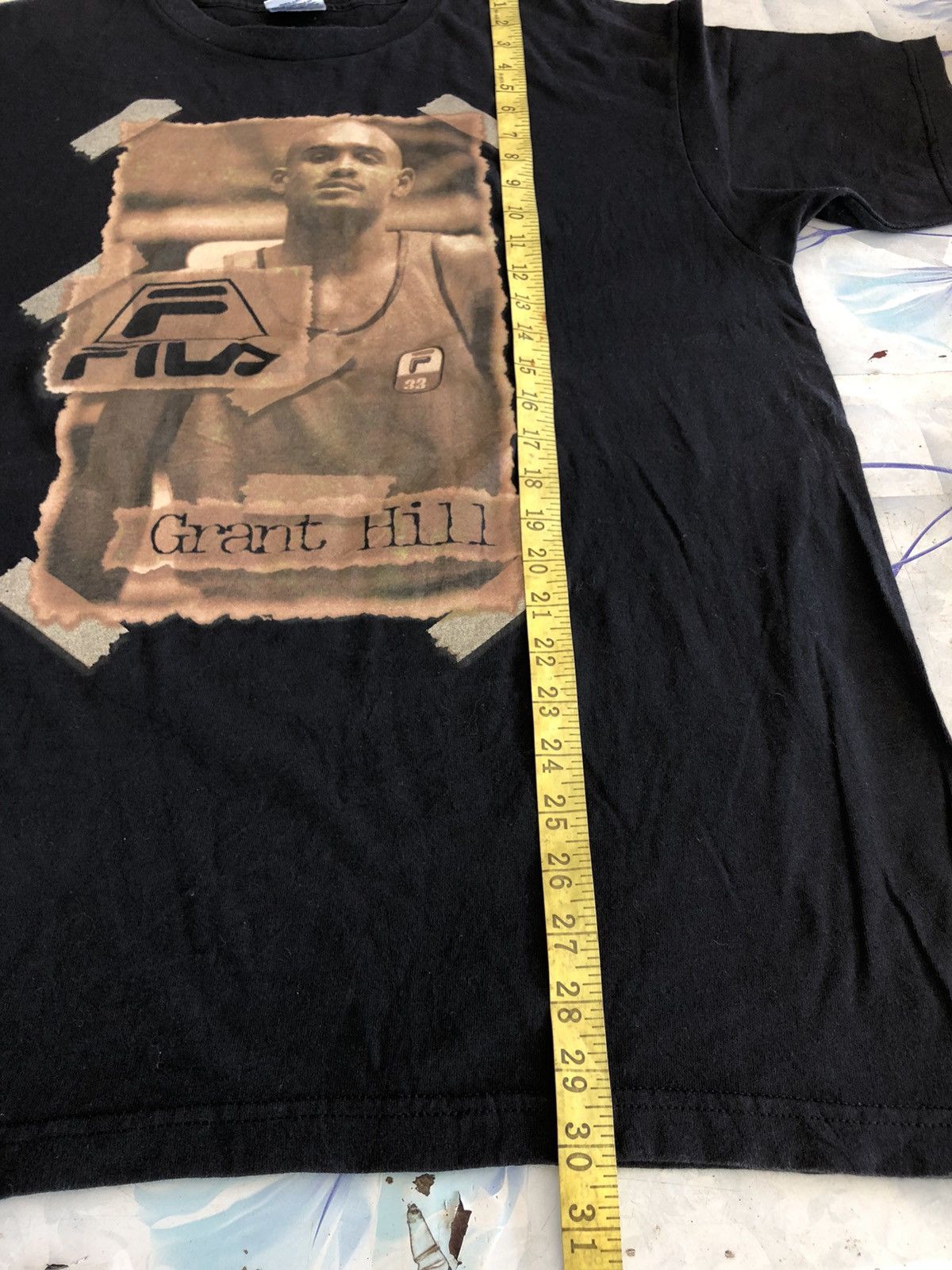 Fila × NBA × Vintage RARE Vintage 90s FILA Grant Hill NBA Player TShirt Size US L / EU 52-54 / 3 - 6 Thumbnail