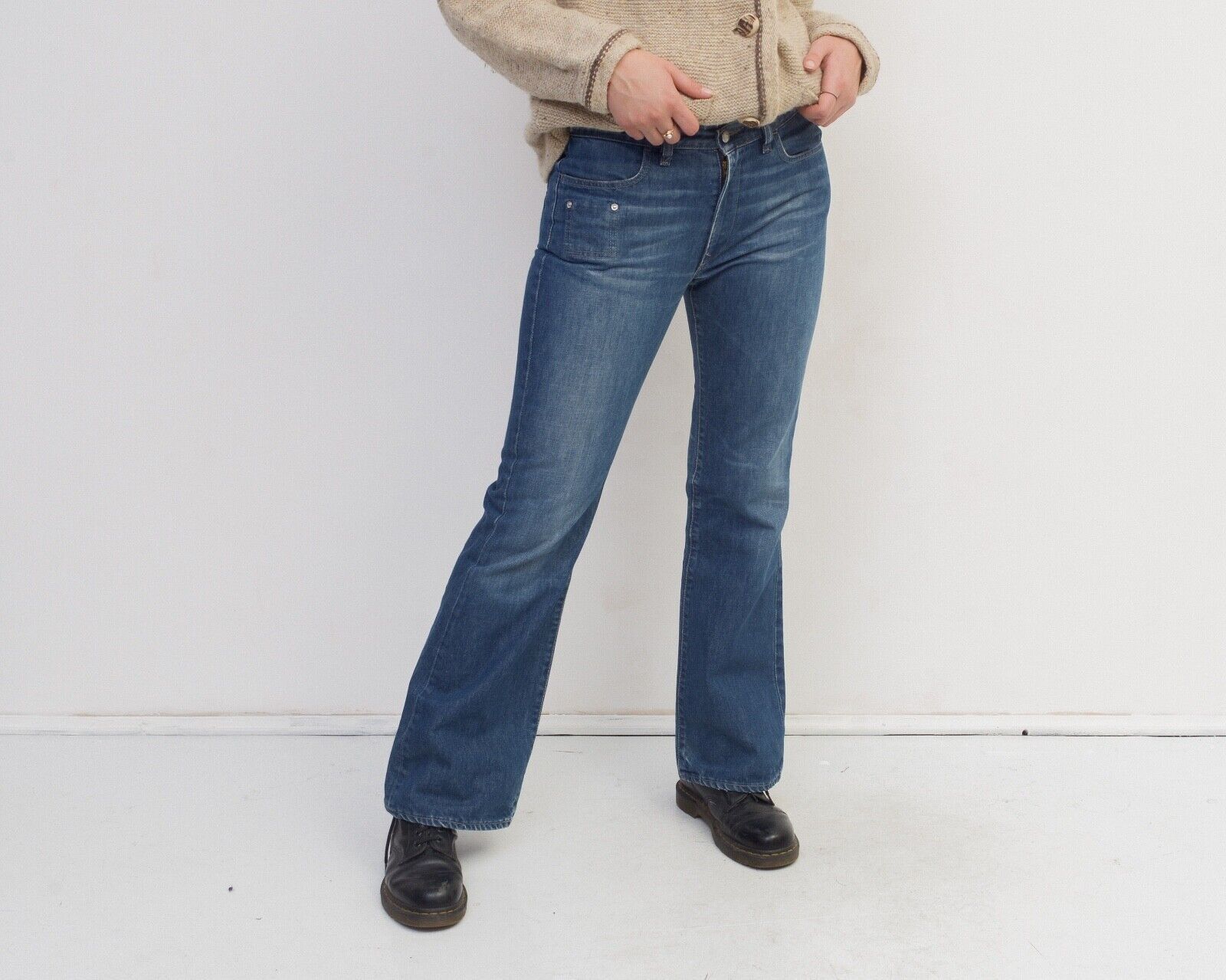 Diesel × Vintage Women Jeans Denim Trousers Pants W31 Bottoms Zip Fly Italy Size 31" - 2 Thumbnail