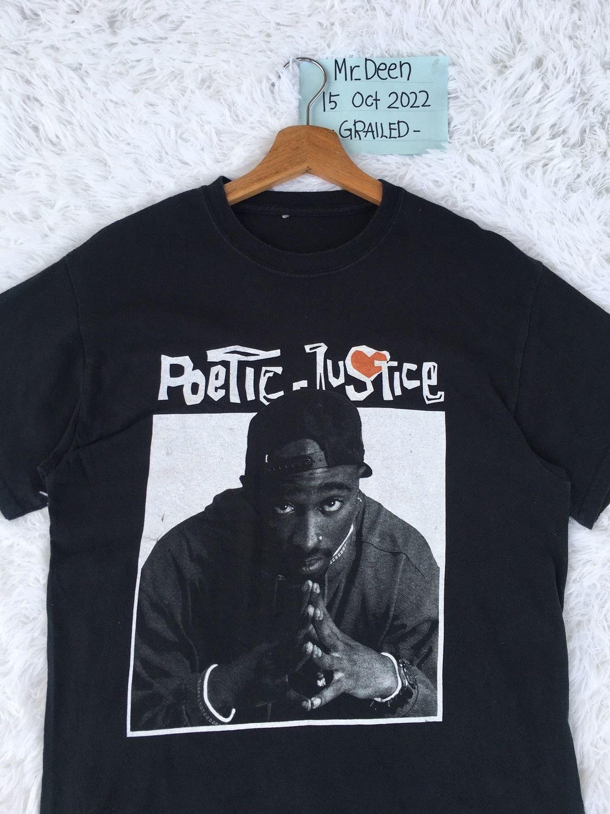 Rap Tees Rare Vintage Poetic Justice Tupac Shakur Smiling Tshirt Size US M / EU 48-50 / 2 - 1 Thumbnail