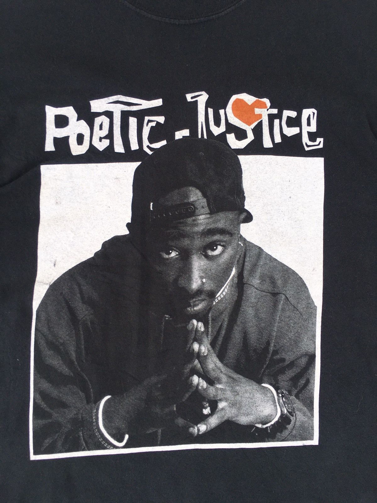 Rap Tees Rare Vintage Poetic Justice Tupac Shakur Smiling Tshirt Size US M / EU 48-50 / 2 - 5 Thumbnail