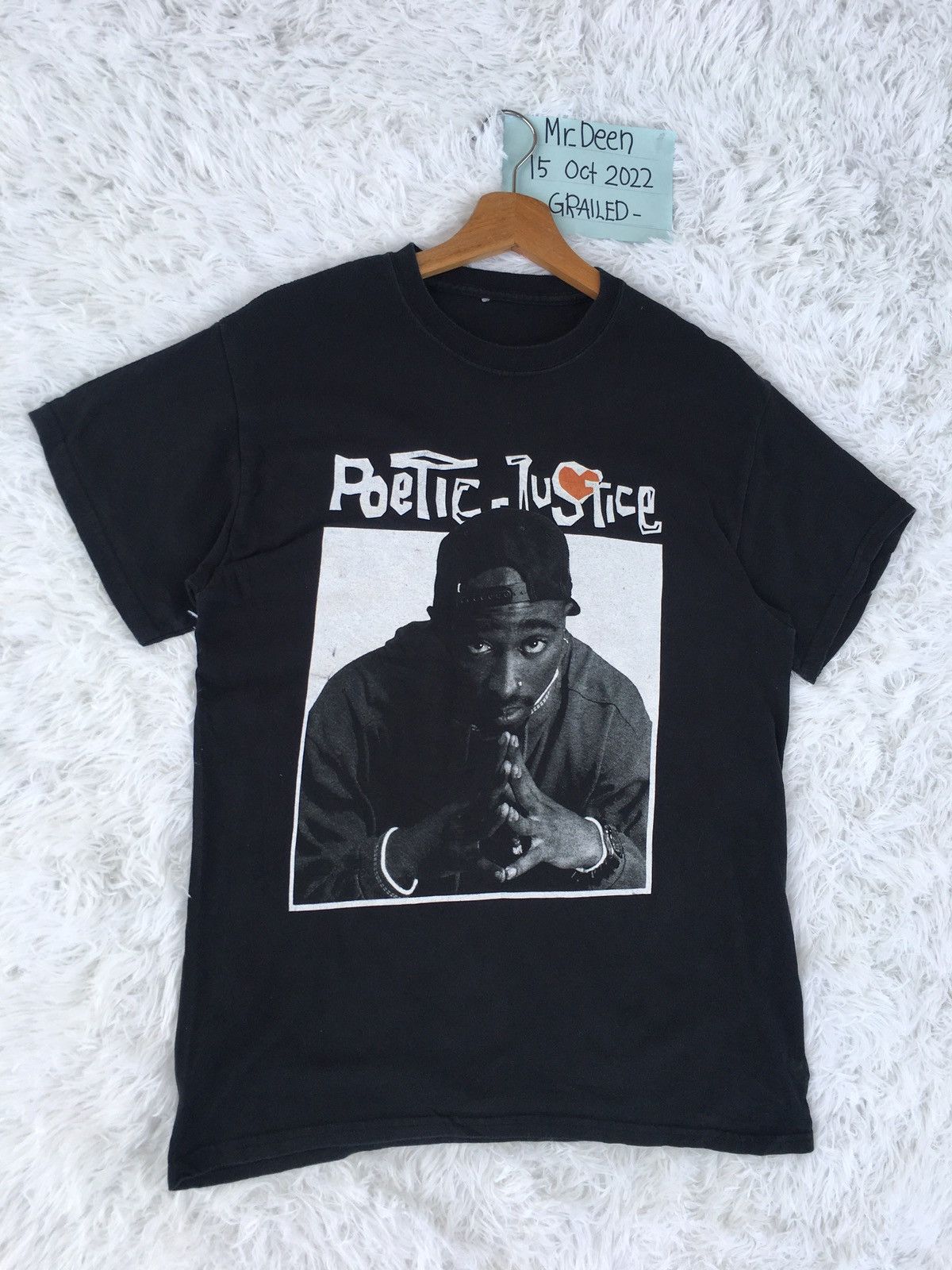 Rap Tees Rare Vintage Poetic Justice Tupac Shakur Smiling Tshirt Size US M / EU 48-50 / 2 - 3 Thumbnail
