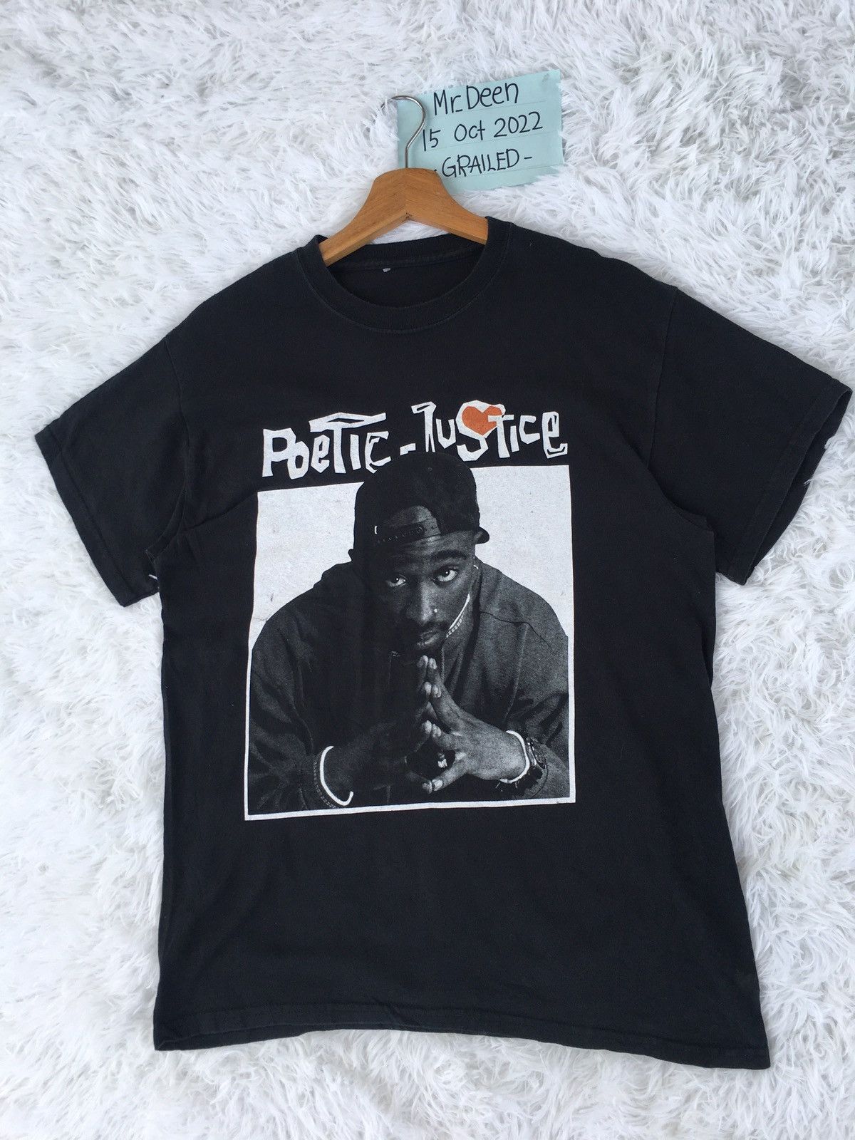 Rap Tees Rare Vintage Poetic Justice Tupac Shakur Smiling Tshirt Size US M / EU 48-50 / 2 - 4 Thumbnail