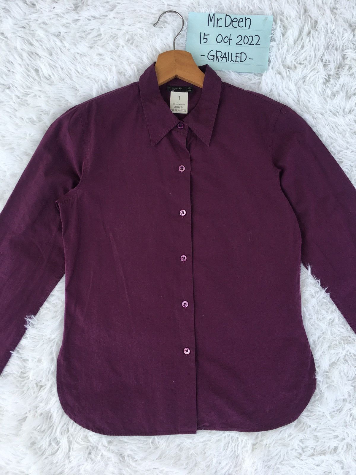 agnes b. Rare Agnes B. Collar Longsleeve Shirt Size S / US 4 / IT 40 - 4 Thumbnail