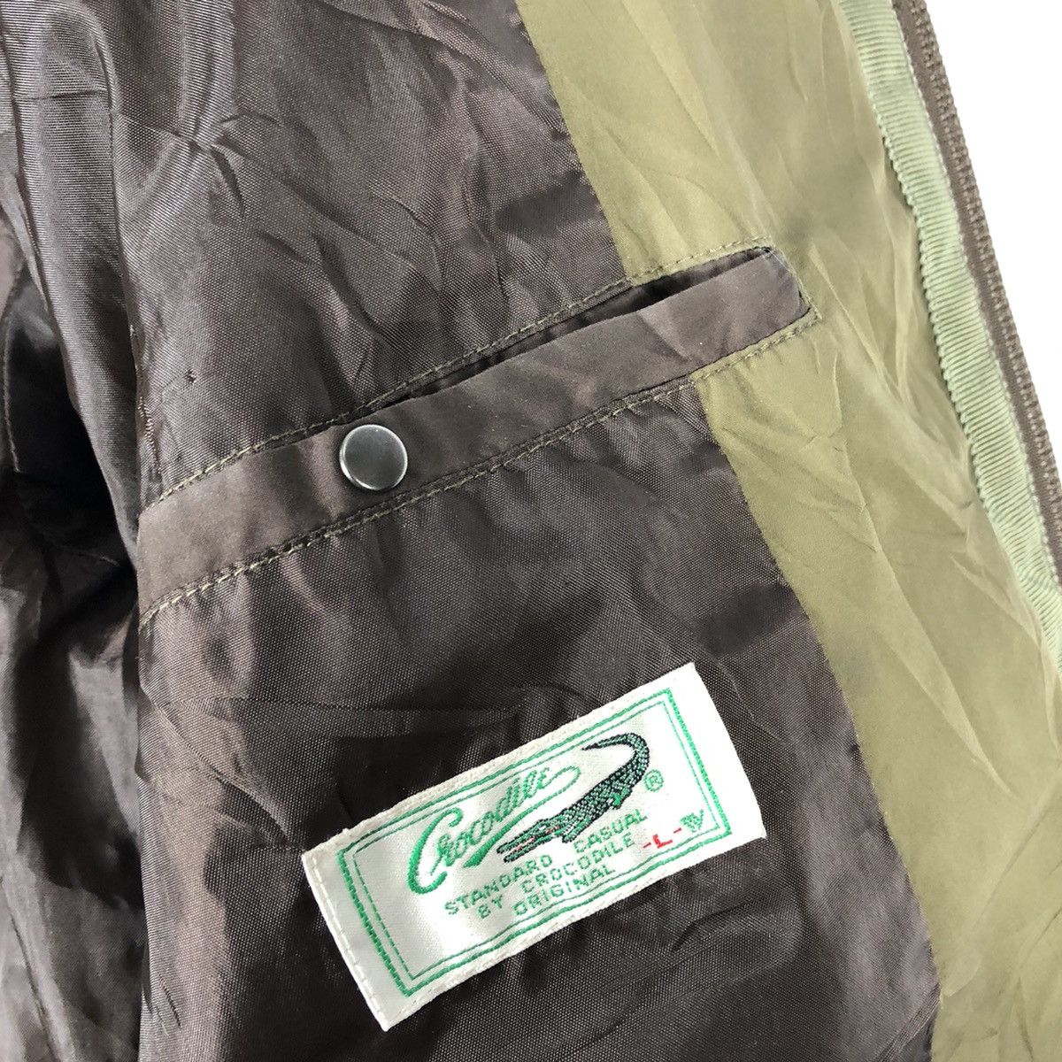 Japanese Brand × Vintage Vintage Crocodile Full Zipper Puffer Style Jacket Size US L / EU 52-54 / 3 - 12 Thumbnail