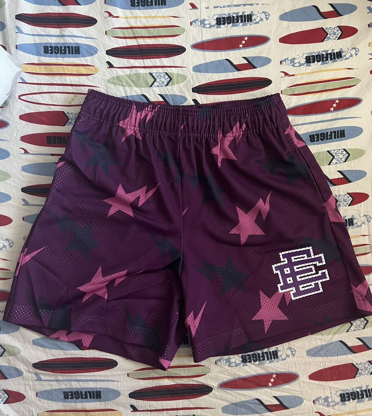 Bape × Eric Emanuel Eric Emanuel x Bape Miami Basic Summer Short Purple ...