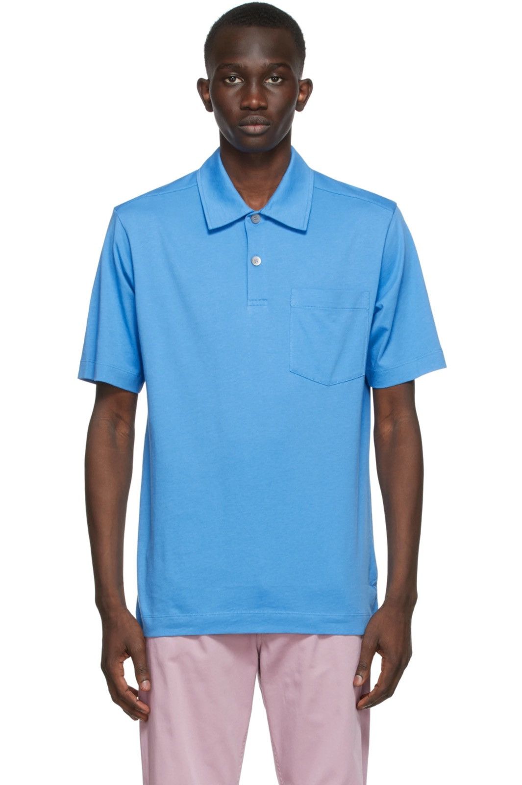 Dries Van Noten Dries Van Noten Blue Jersey Polo Size US M / EU 48-50 / 2 - 3 Thumbnail