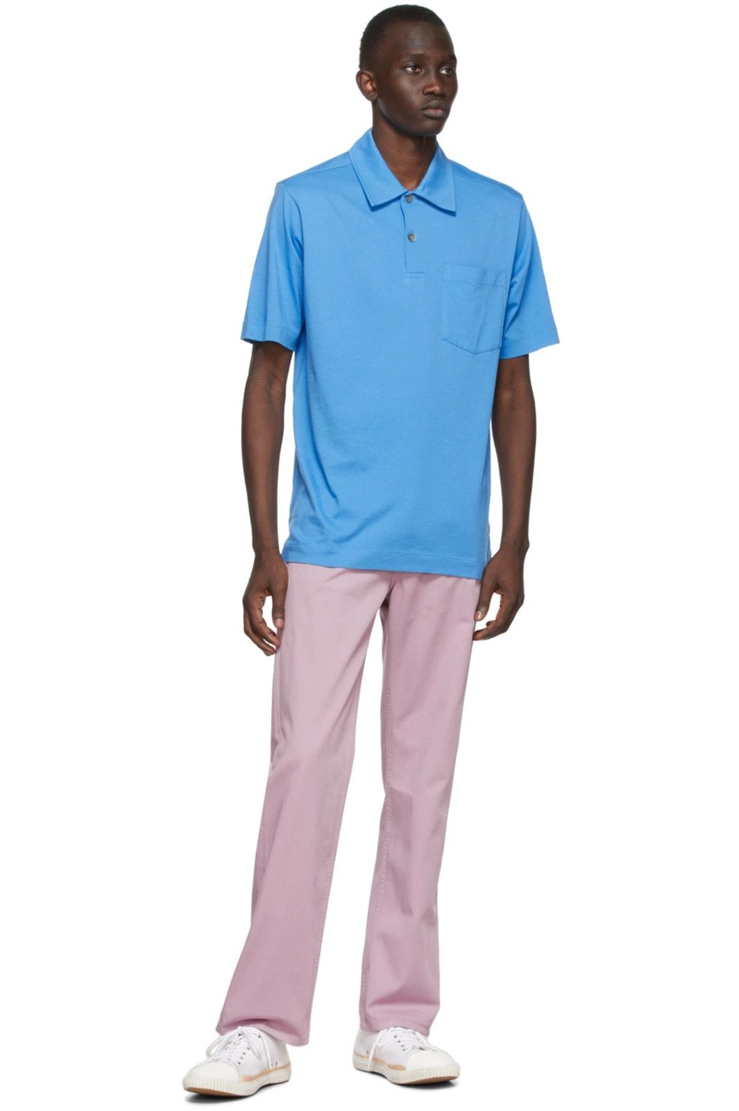 Dries Van Noten Dries Van Noten Blue Jersey Polo Size US M / EU 48-50 / 2 - 9 Thumbnail