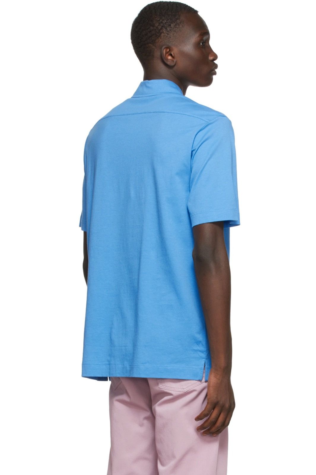 Dries Van Noten Dries Van Noten Blue Jersey Polo Size US M / EU 48-50 / 2 - 7 Thumbnail