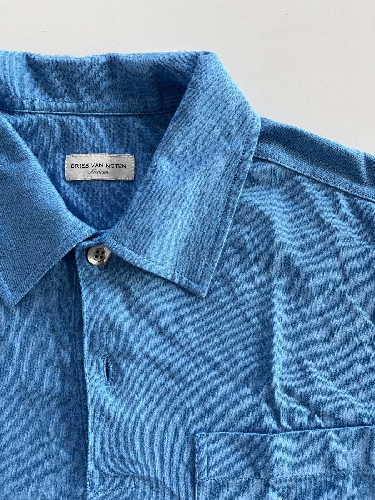 Dries Van Noten Dries Van Noten Blue Jersey Polo Size US M / EU 48-50 / 2 - 6 Thumbnail