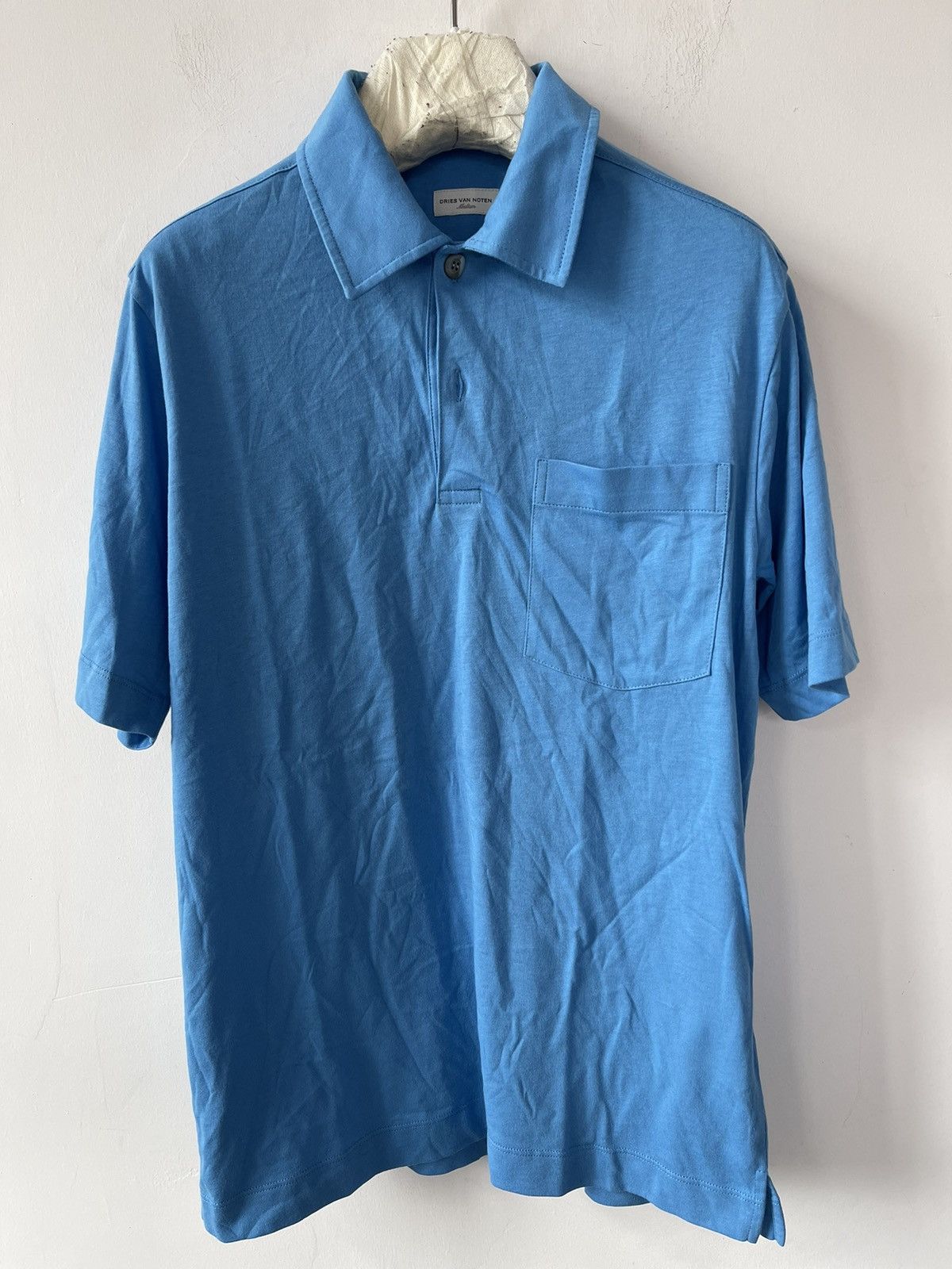 Dries Van Noten Dries Van Noten Blue Jersey Polo Size US M / EU 48-50 / 2 - 2 Thumbnail