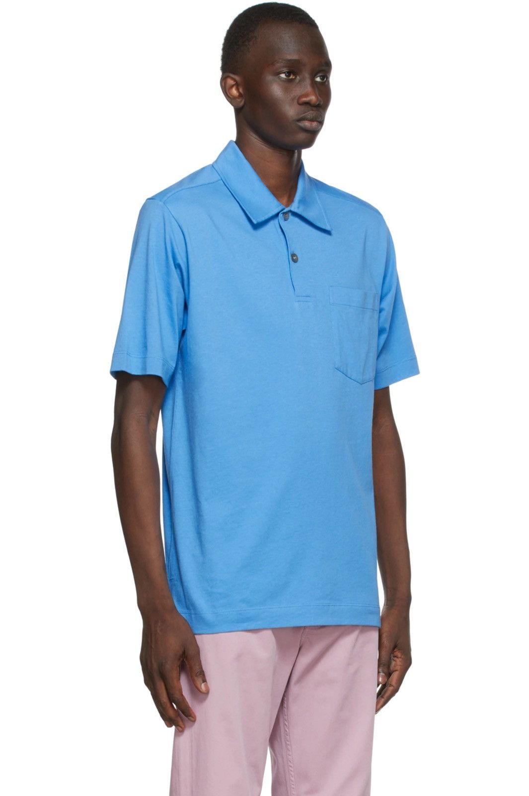 Dries Van Noten Dries Van Noten Blue Jersey Polo Size US M / EU 48-50 / 2 - 5 Thumbnail