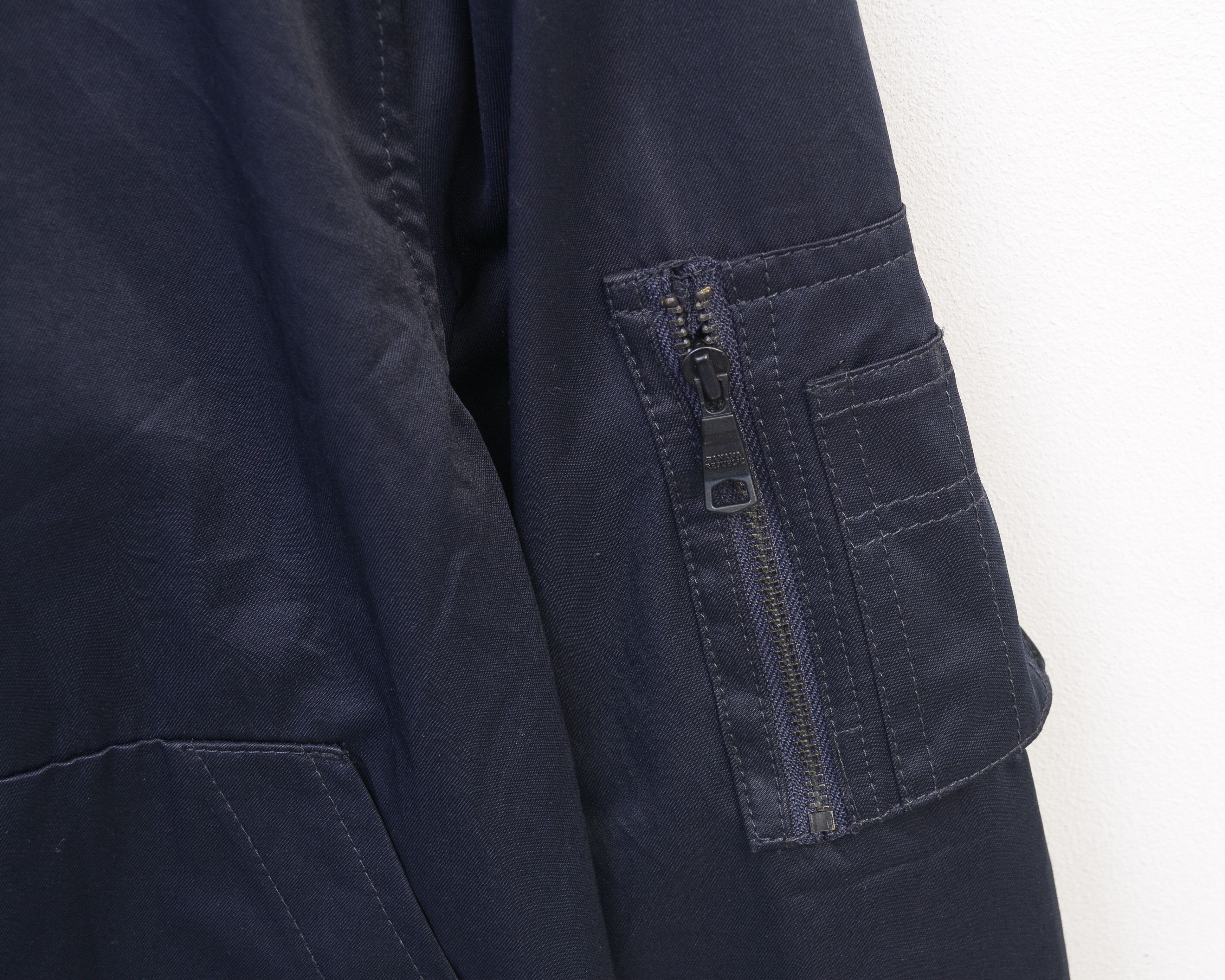 Banana Republic Cotton Blend Jacket Coat Bomber Navy Blue Zip Black Size US M / EU 48-50 / 2 - 3 Thumbnail