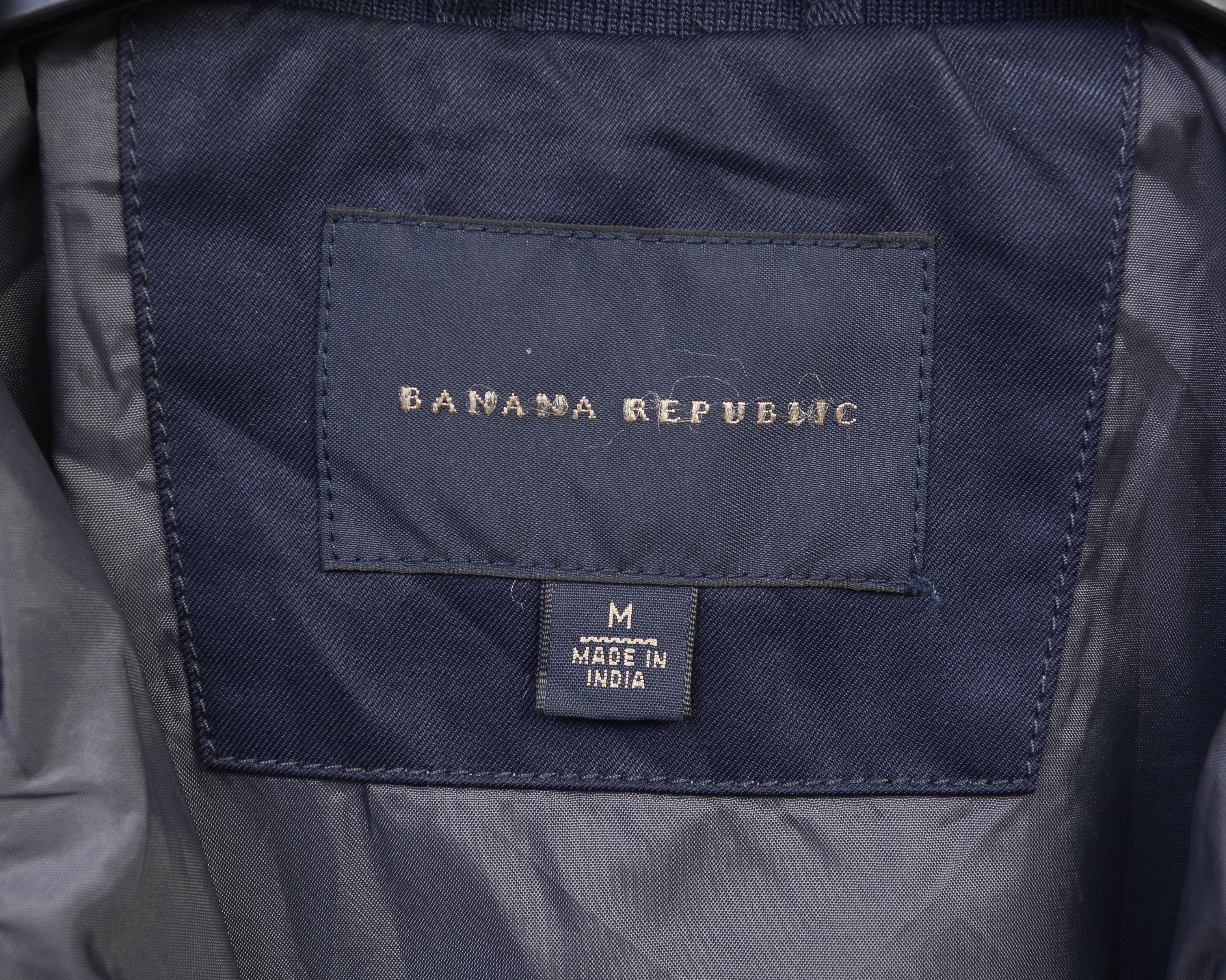 Banana Republic Cotton Blend Jacket Coat Bomber Navy Blue Zip Black Size US M / EU 48-50 / 2 - 4 Thumbnail
