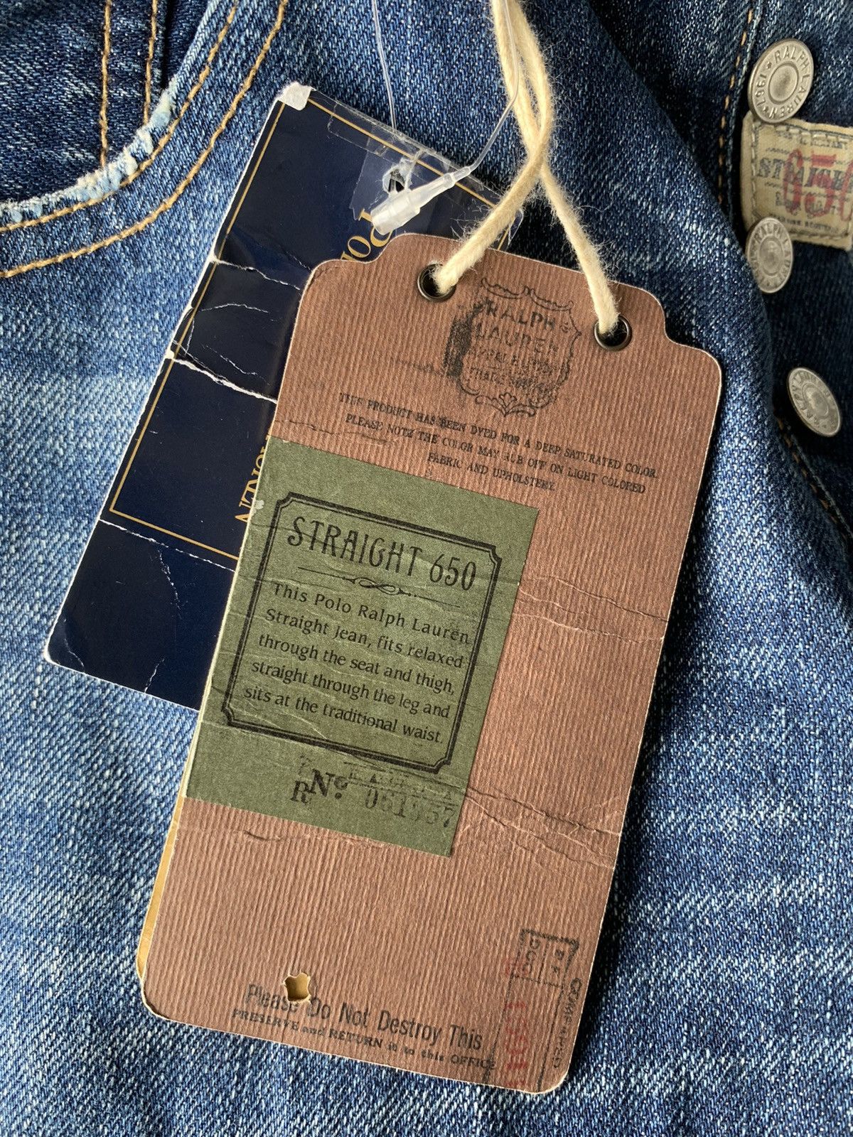 Polo Ralph Lauren × Vintage Vintage (N.O.S) Polo Ralph Lauren Straight 650 Made in USA Size US 32 / EU 48 - 23 Thumbnail