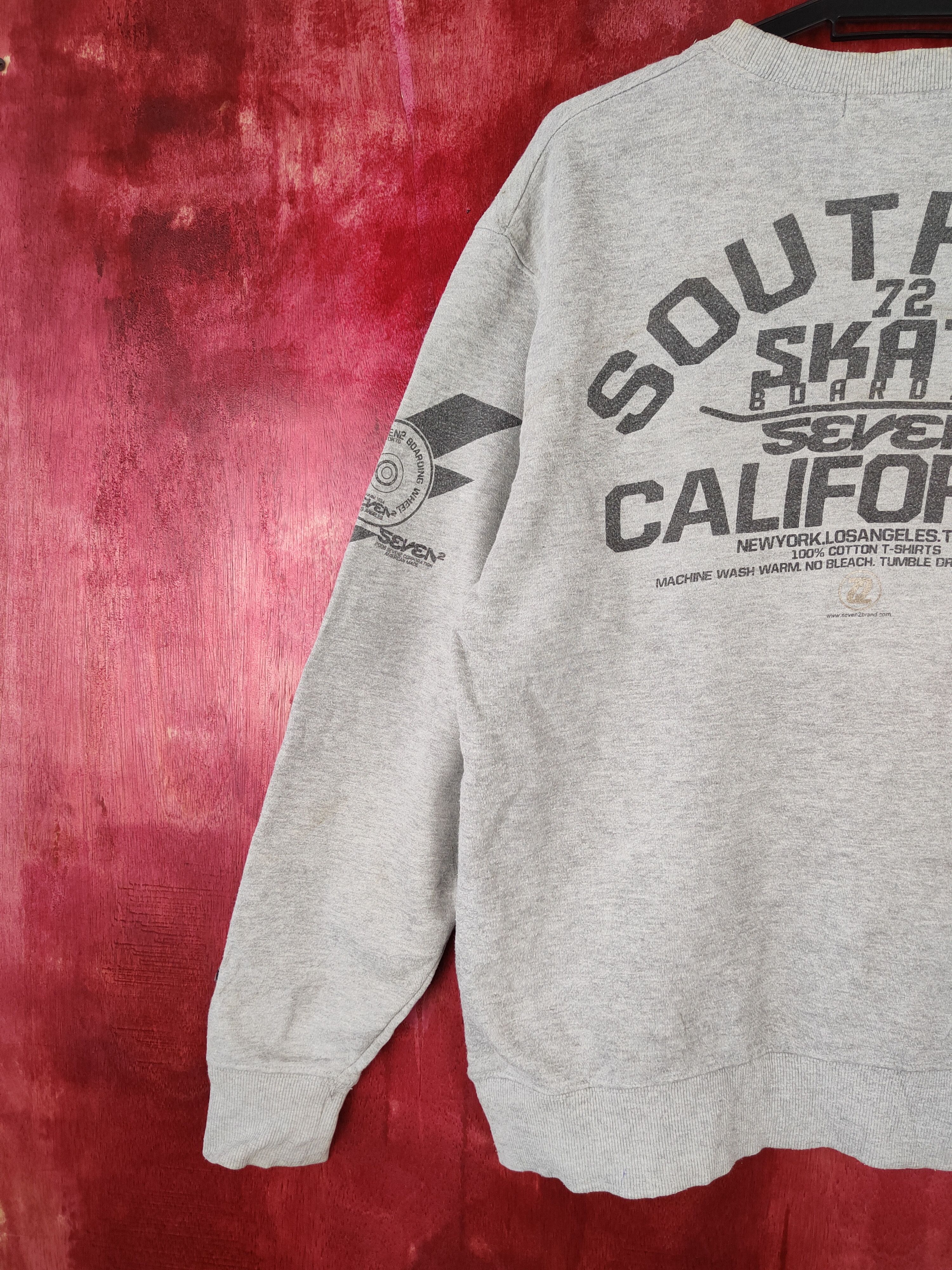 Think Skateboards Seven 2 Southern Skate california Gray Sweatshirt #4800 Size US M / EU 48-50 / 2 - 3 Thumbnail