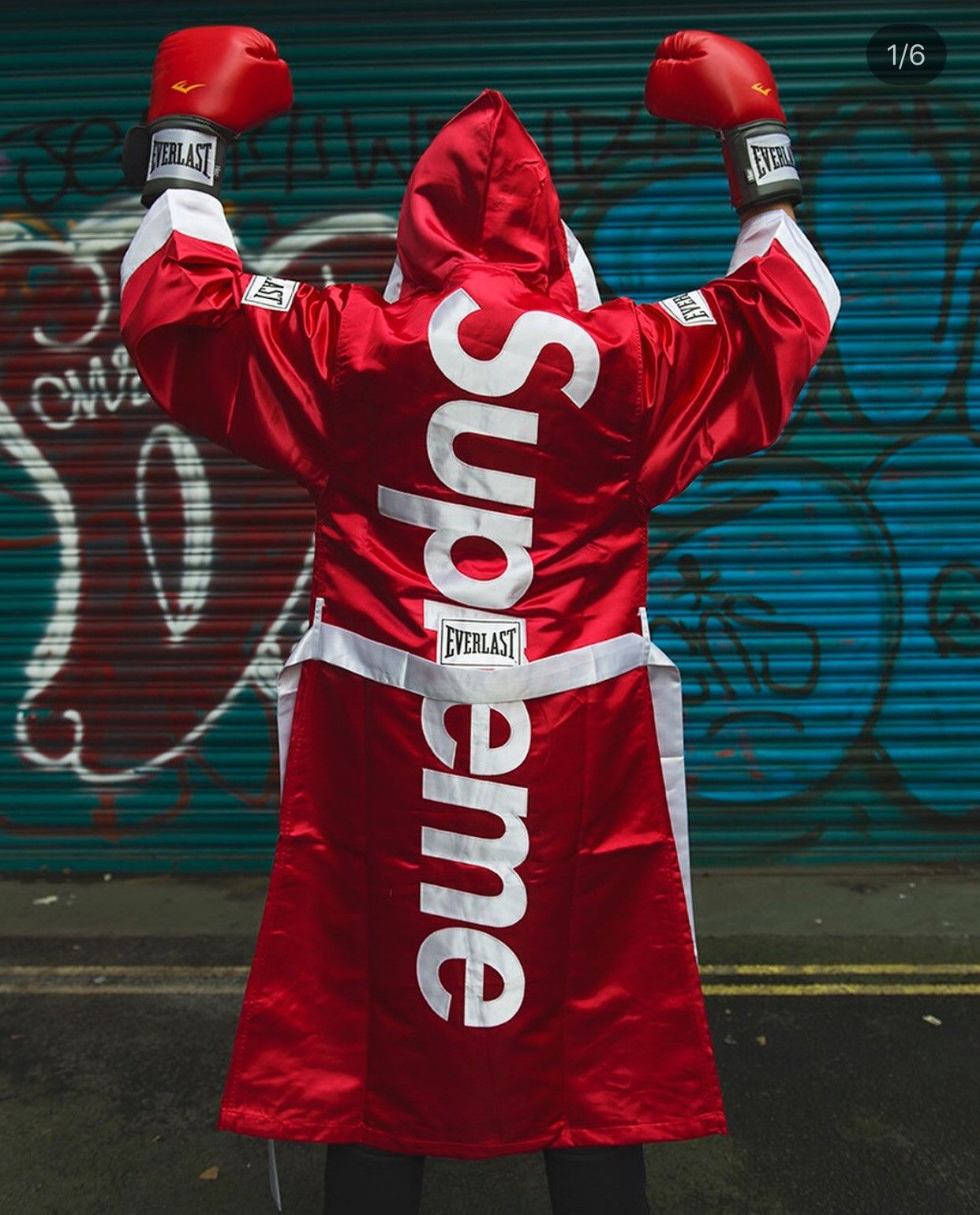 Supreme everlast satin hooded boxing robe on sale