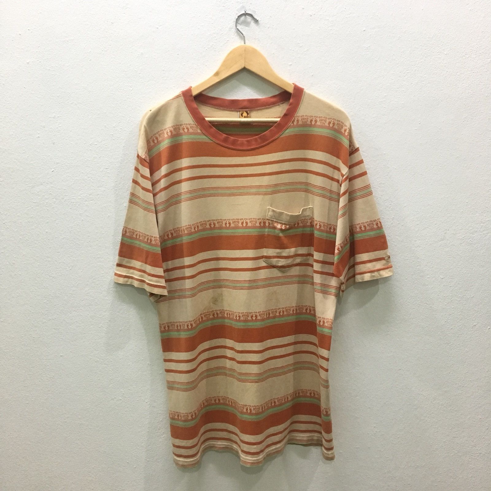 Hang Ten Vintage Hang Ten Striped Single Pocket Size US L / EU 52-54 / 3 - 1 Thumbnail