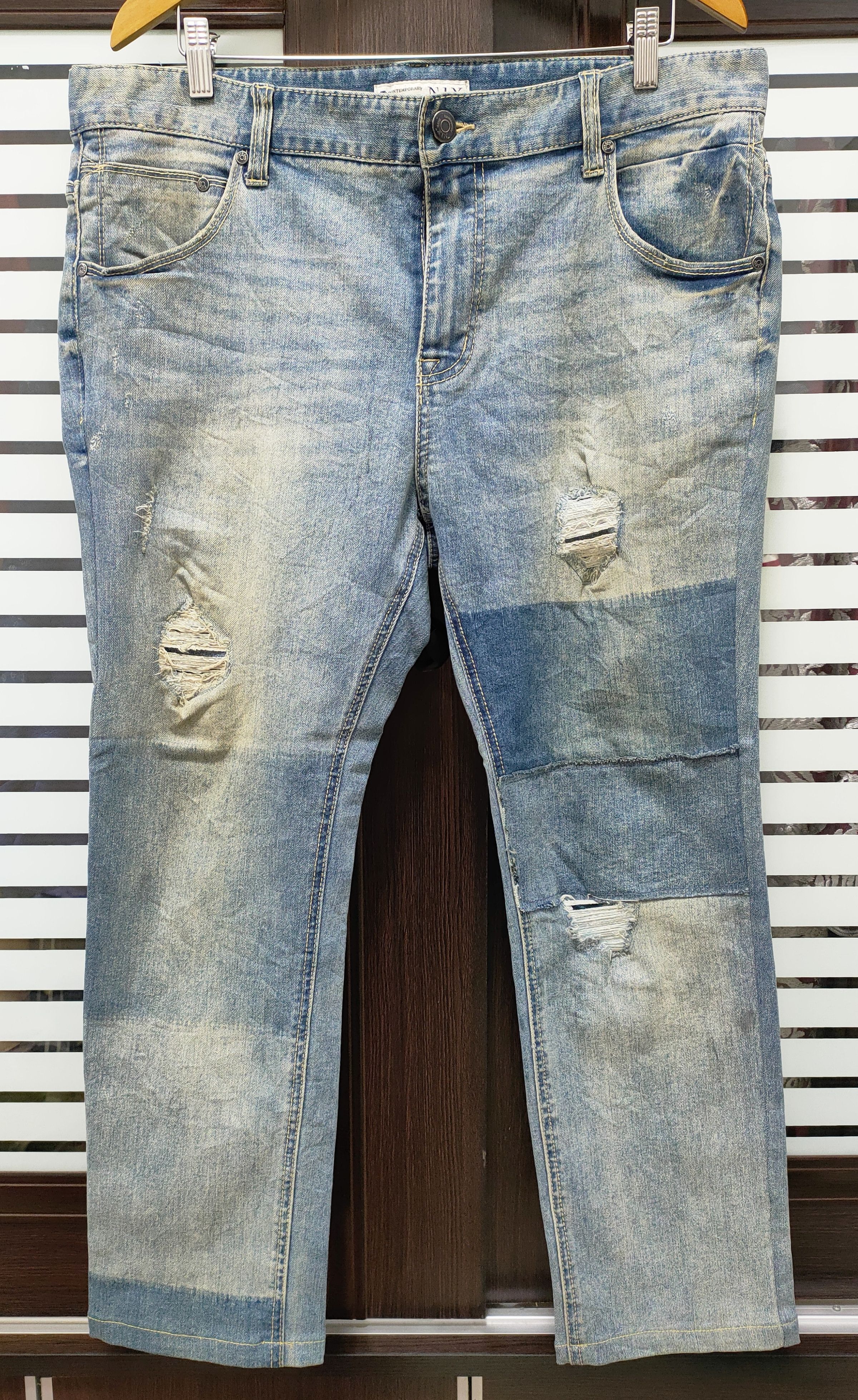Japanese Brand 💥Distressed Japanese Nix Jeans💥 Size US 39 - 2 Thumbnail
