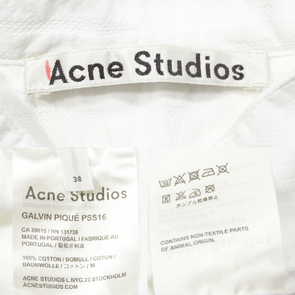 Acne Studios Galvin Pique PSS16 Shirt Size XS / US 0-2 / IT 36-38 - 9 Thumbnail