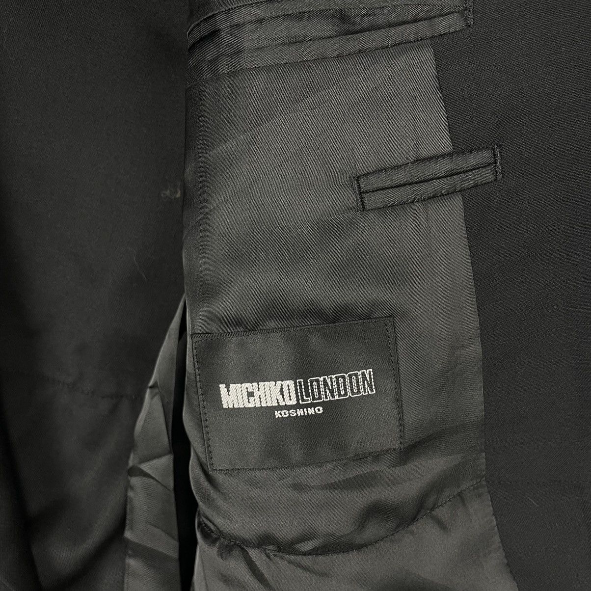 Michiko Koshino × Michiko Koshino London 🔥MICHIKO KOSHINO LONDON PATCHWORK BLAZER COAT Size US L / EU 52-54 / 3 - 8 Thumbnail
