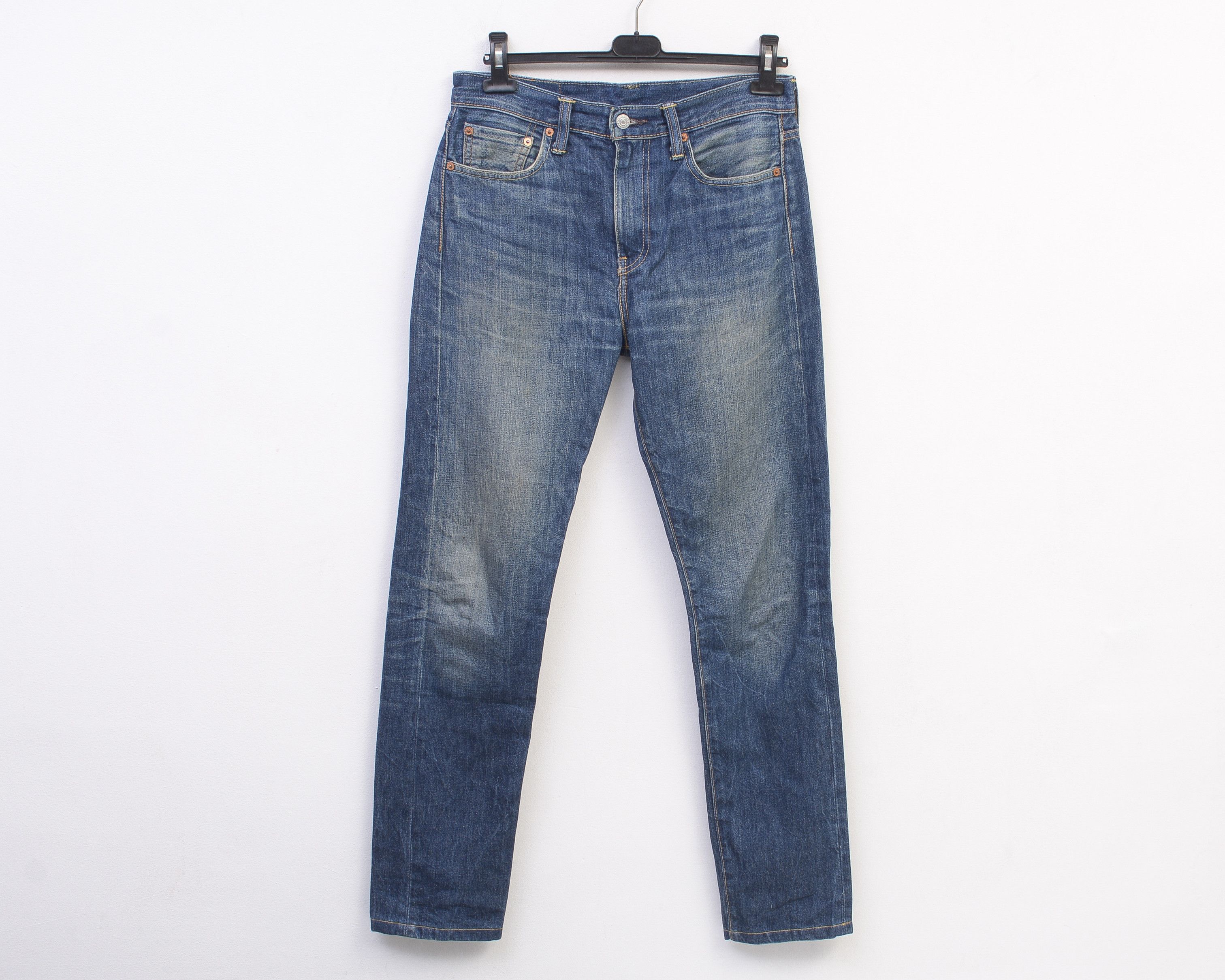 Levi's 522 W29 L34 Jeans Pants Trousers Zip Slim Tapered Blue Size US 29 - 1 Thumbnail