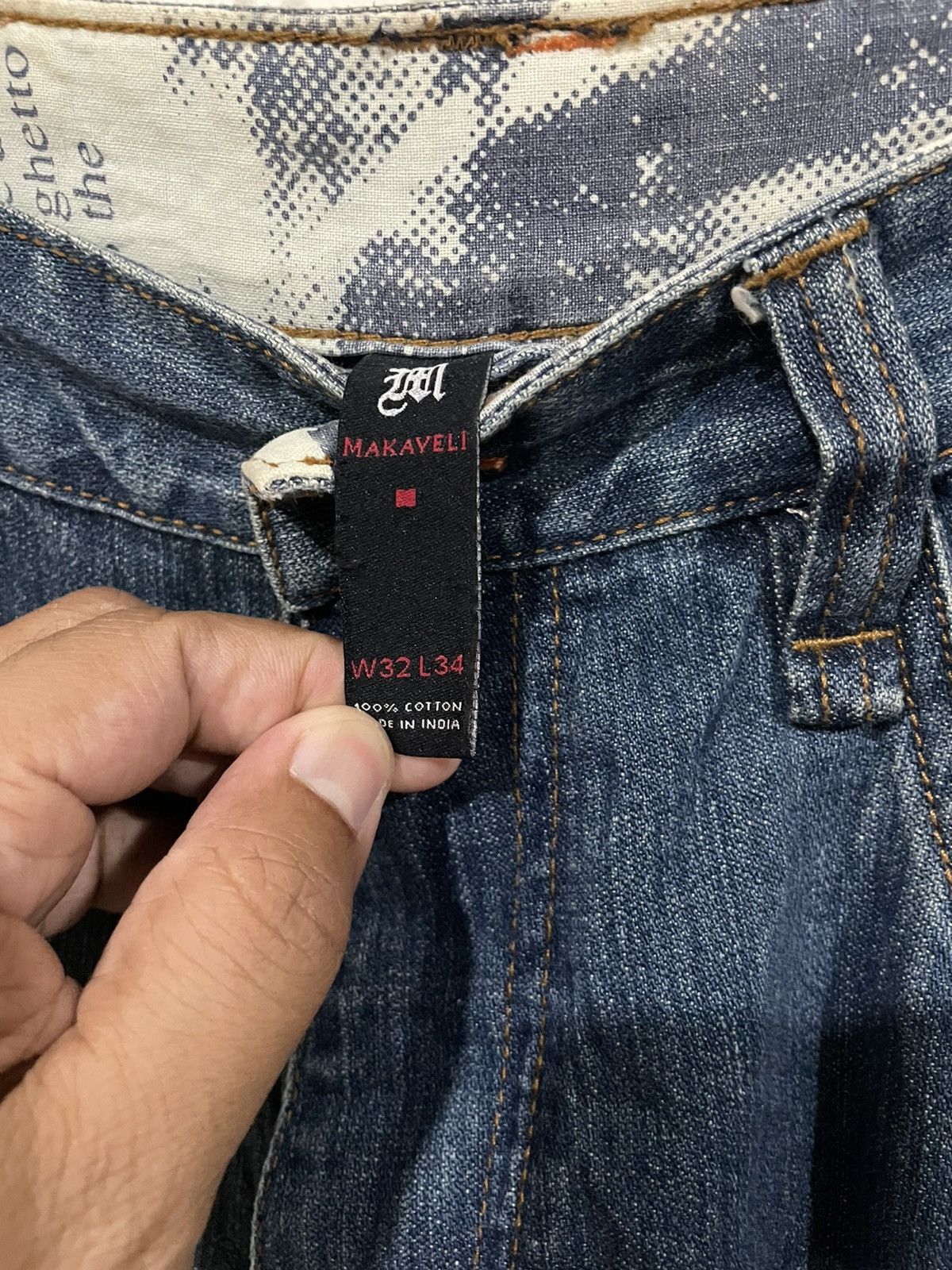 Makaveli Tupac Tabloid Predicts His Own Death & Pocket Lyric Jeans Size US 32 / EU 48 - 21 Thumbnail