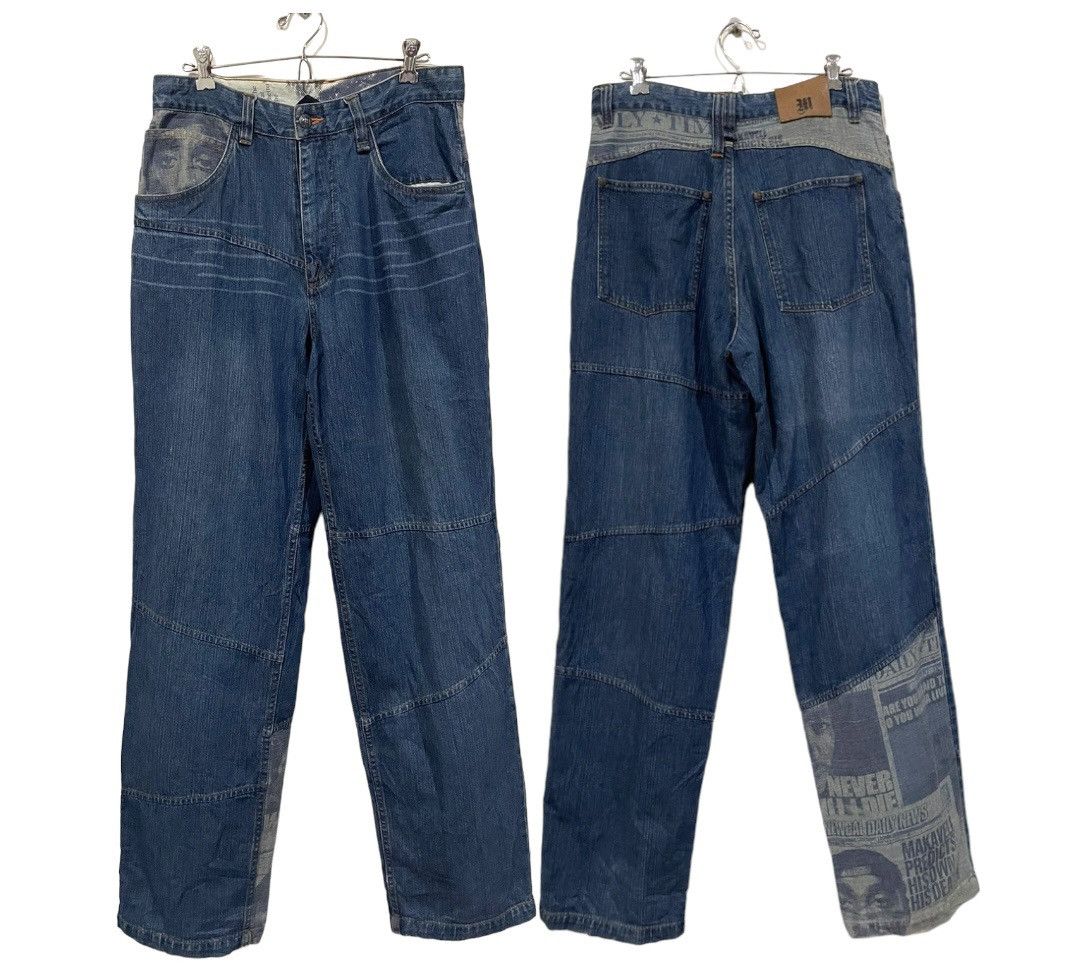 Makaveli Tupac Tabloid Predicts His Own Death & Pocket Lyric Jeans Size US 32 / EU 48 - 2 Thumbnail