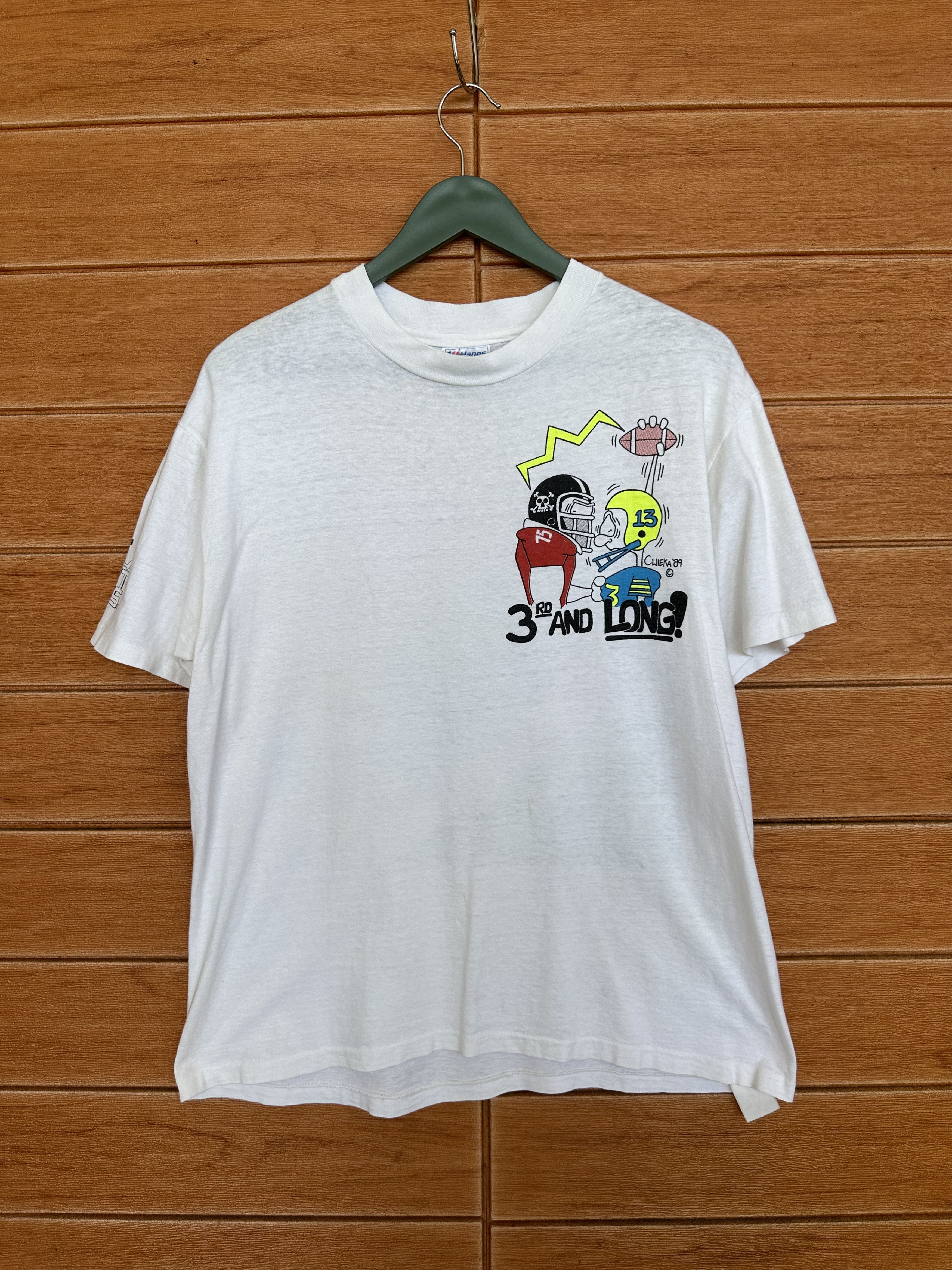 Vintage Vintage 80s Sport-Toons By Michael Cwieka 1989 Art T-Shirt Size US M / EU 48-50 / 2 - 8 Thumbnail
