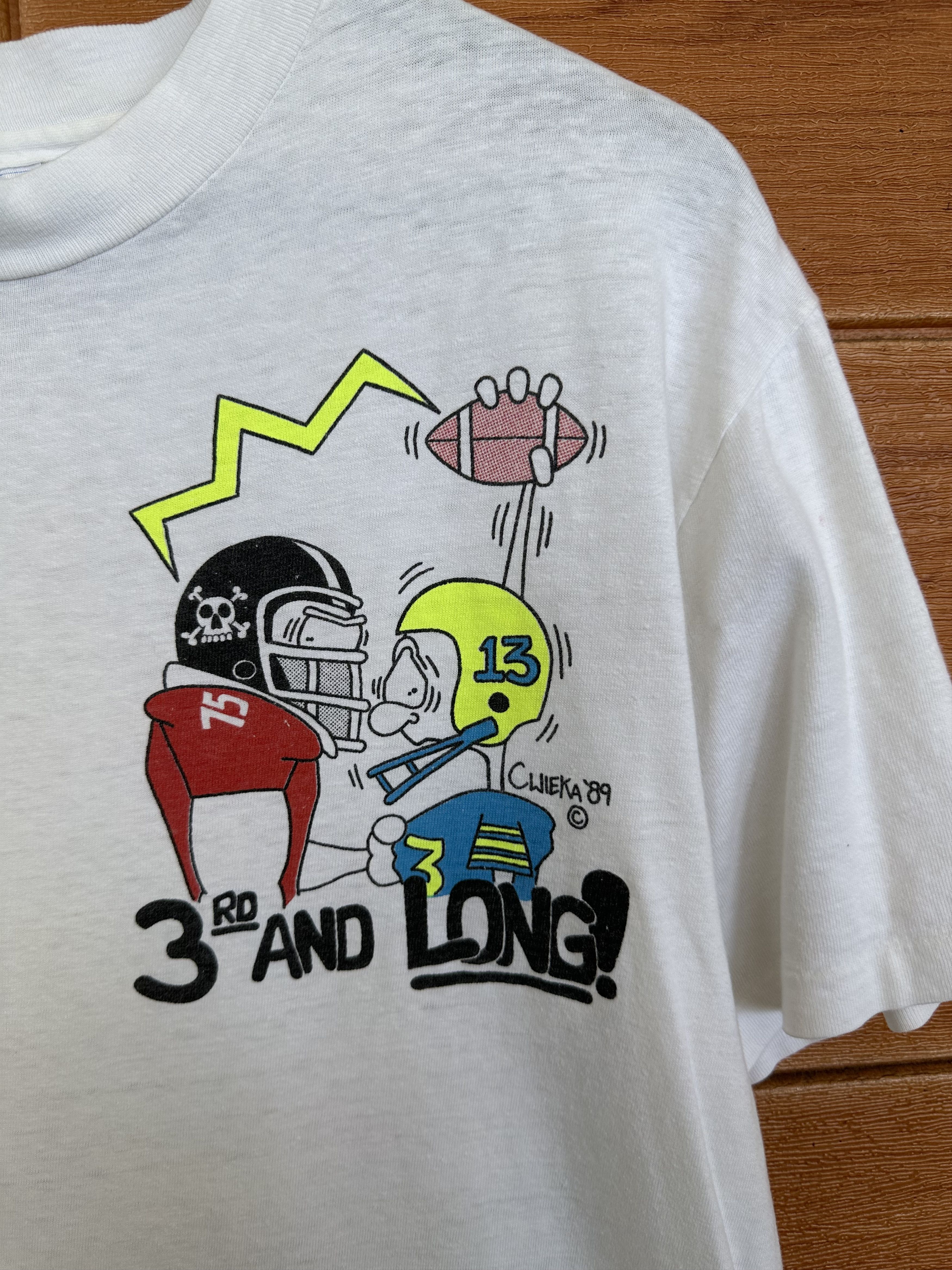 Vintage Vintage 80s Sport-Toons By Michael Cwieka 1989 Art T-Shirt Size US M / EU 48-50 / 2 - 9 Thumbnail