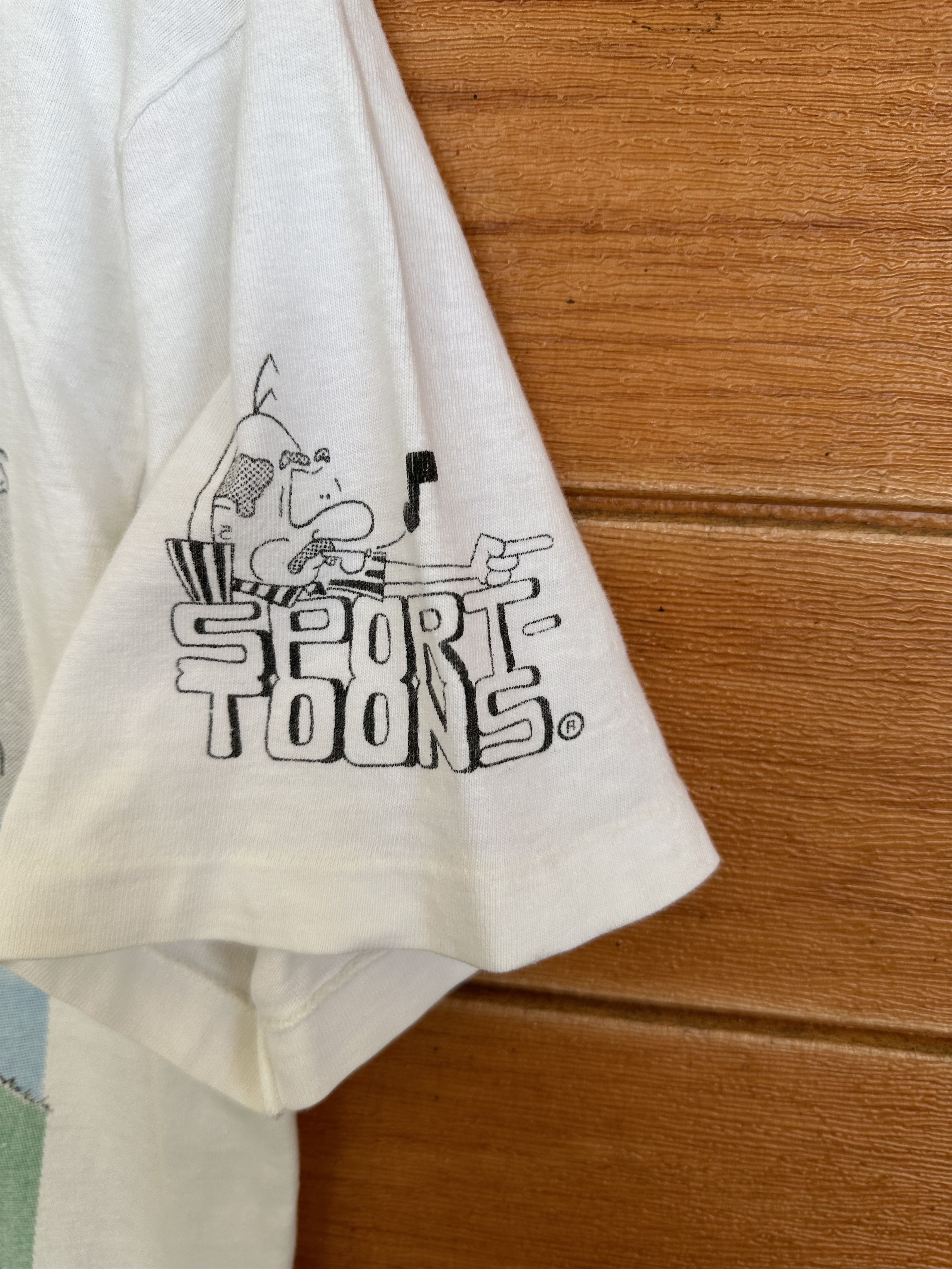 Vintage Vintage 80s Sport-Toons By Michael Cwieka 1989 Art T-Shirt Size US M / EU 48-50 / 2 - 5 Thumbnail