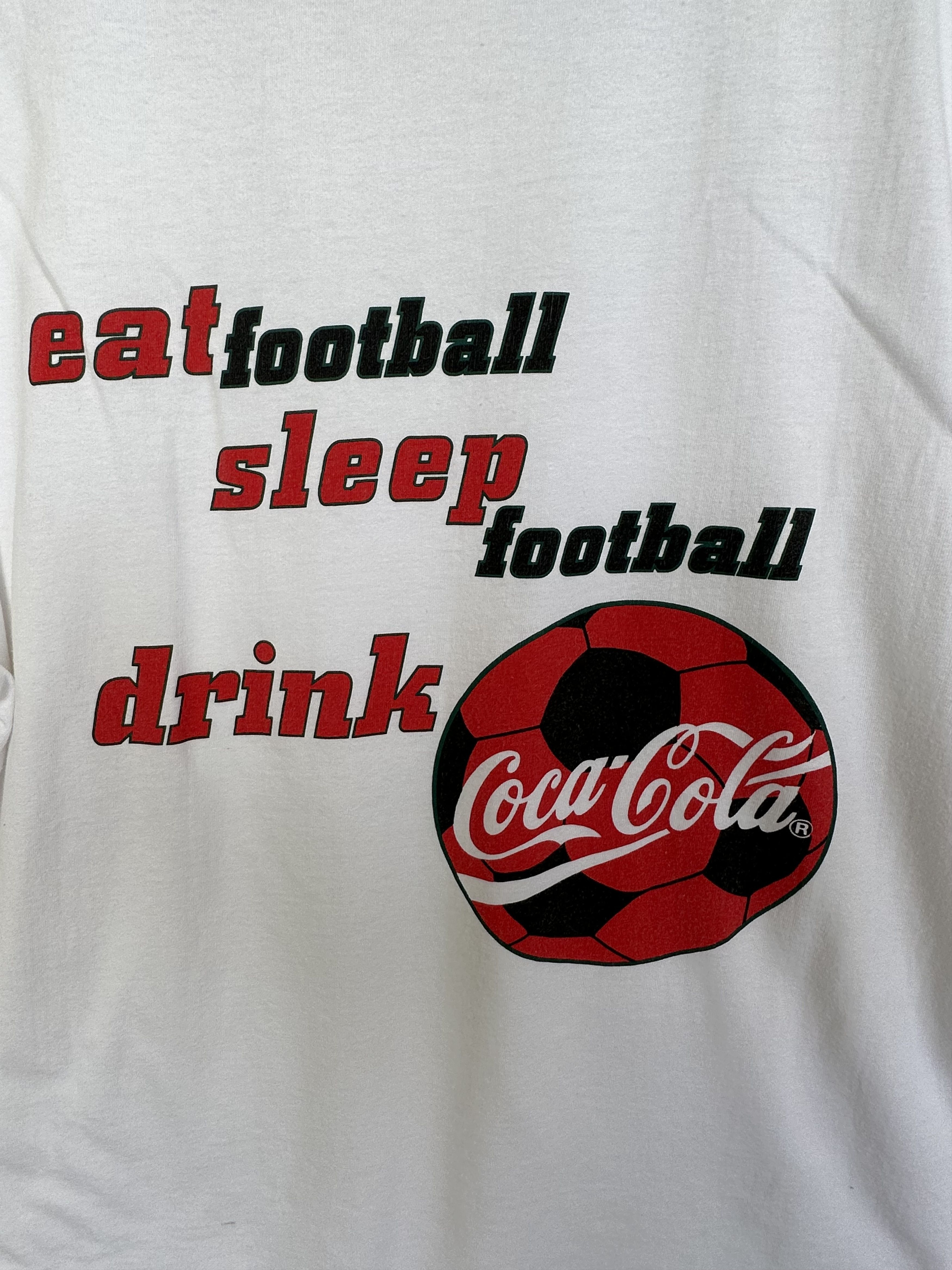 Coca Cola Vintage 90s Coke France 98 Fifa World Cup Promo T-Shirt Size US L / EU 52-54 / 3 - 6 Thumbnail
