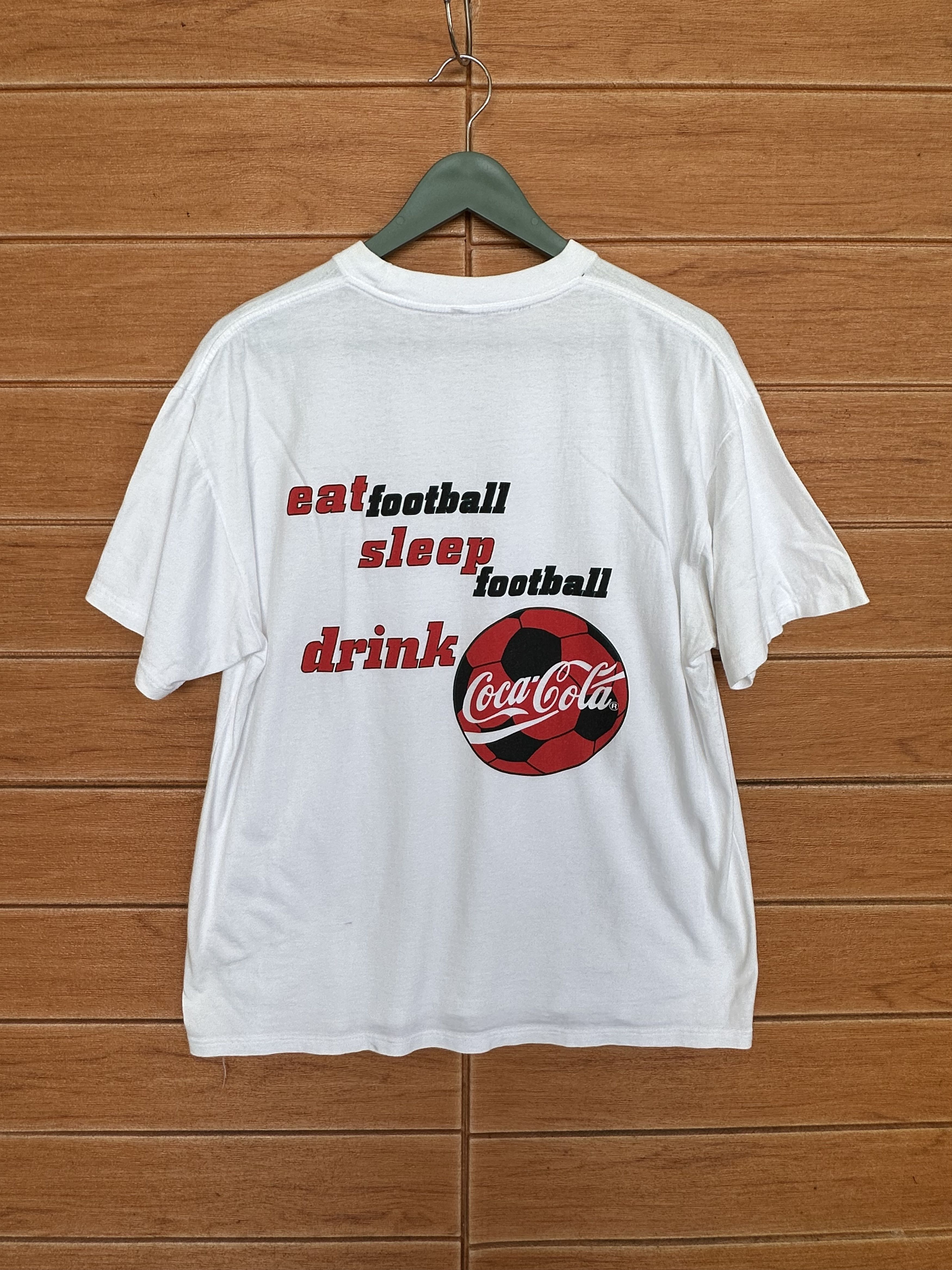 Coca Cola Vintage 90s Coke France 98 Fifa World Cup Promo T-Shirt Size US L / EU 52-54 / 3 - 1 Thumbnail