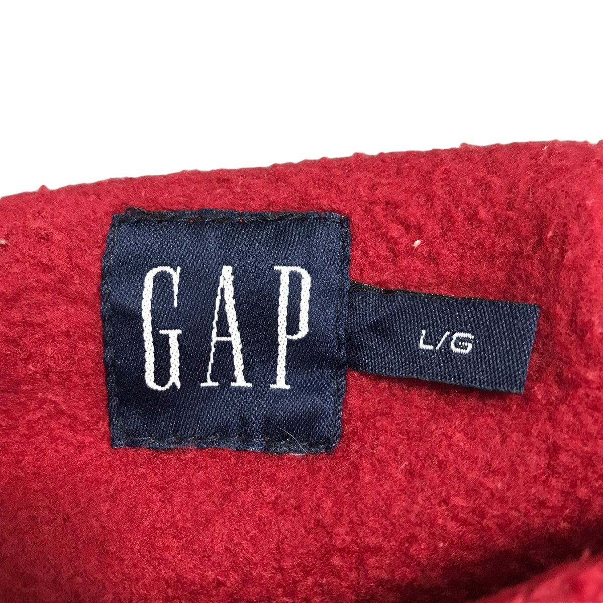 Gap × Vintage Vintage GAP Fleece Hoodies Big Logo Embroidered Pullover Size US L / EU 52-54 / 3 - 5 Thumbnail
