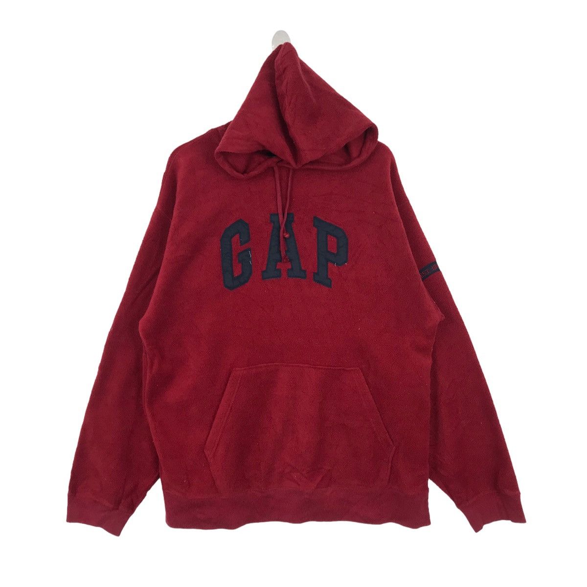 Gap × Vintage Vintage GAP Fleece Hoodies Big Logo Embroidered Pullover Size US L / EU 52-54 / 3 - 1 Thumbnail