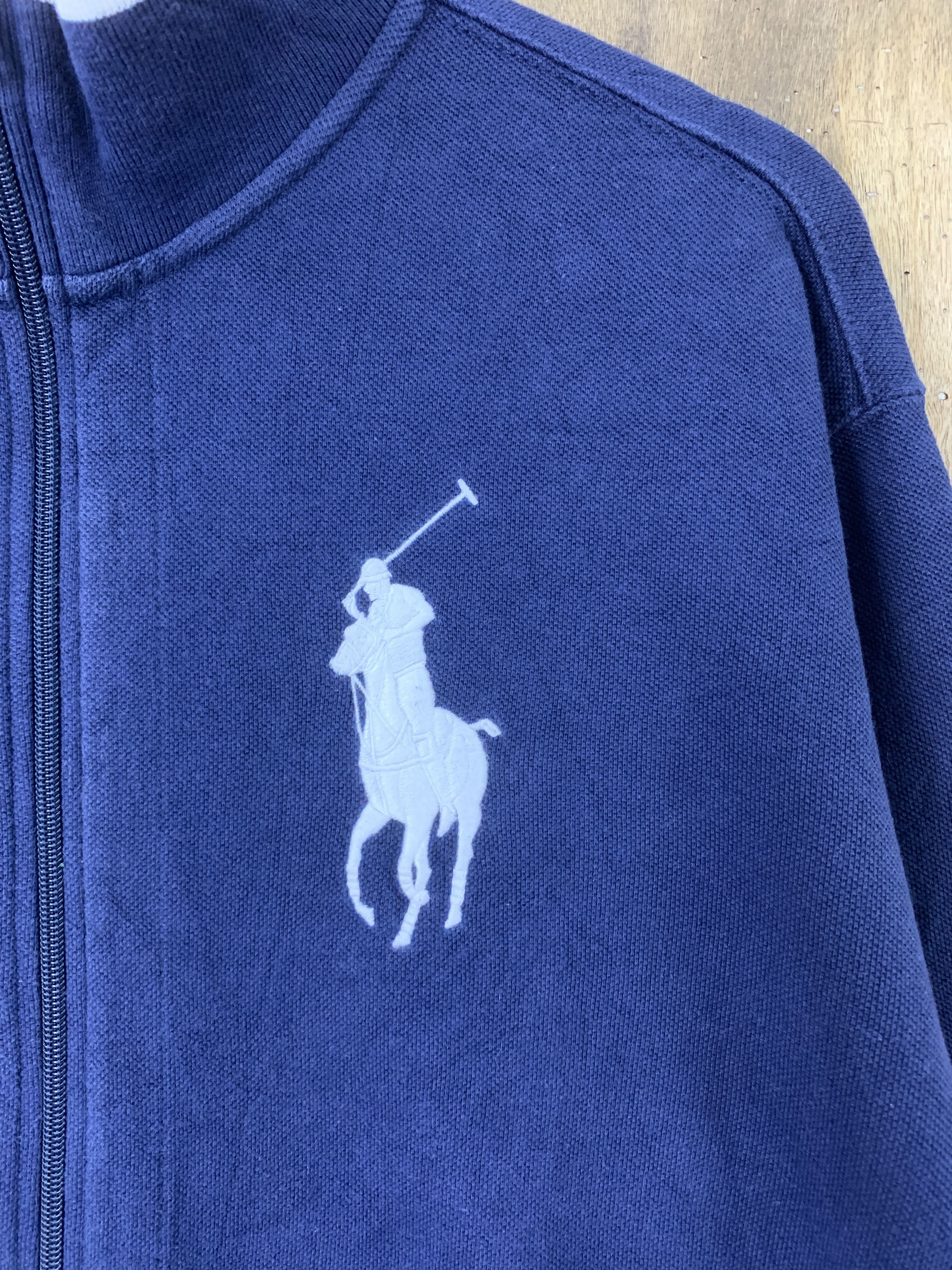 Japanese Brand Sweatshirts Polo Ralph Lauren Big Logo Embrioded Dark Blue Size US XL / EU 56 / 4 - 7 Thumbnail