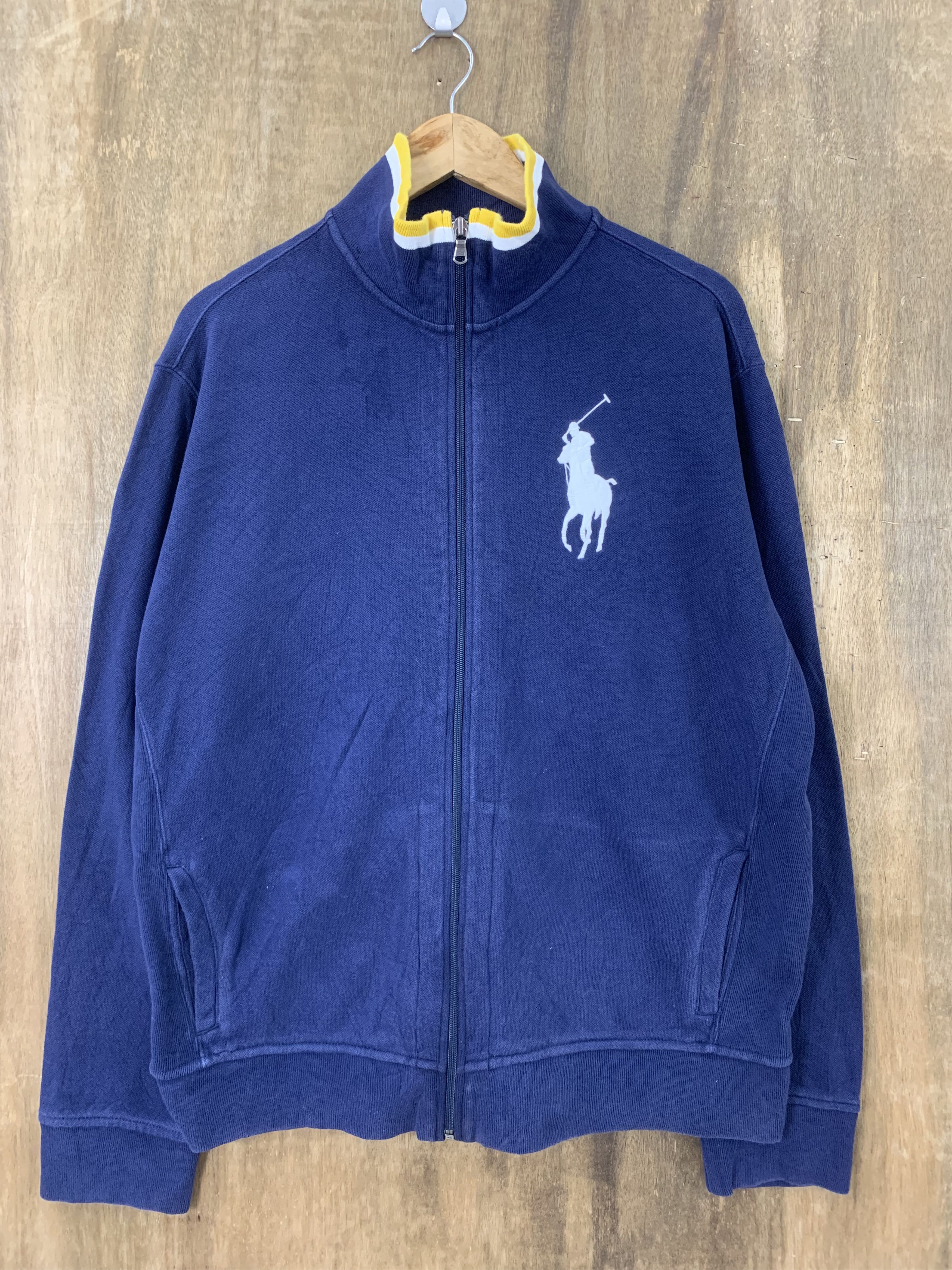 Japanese Brand Sweatshirts Polo Ralph Lauren Big Logo Embrioded Dark Blue Size US XL / EU 56 / 4 - 1 Thumbnail