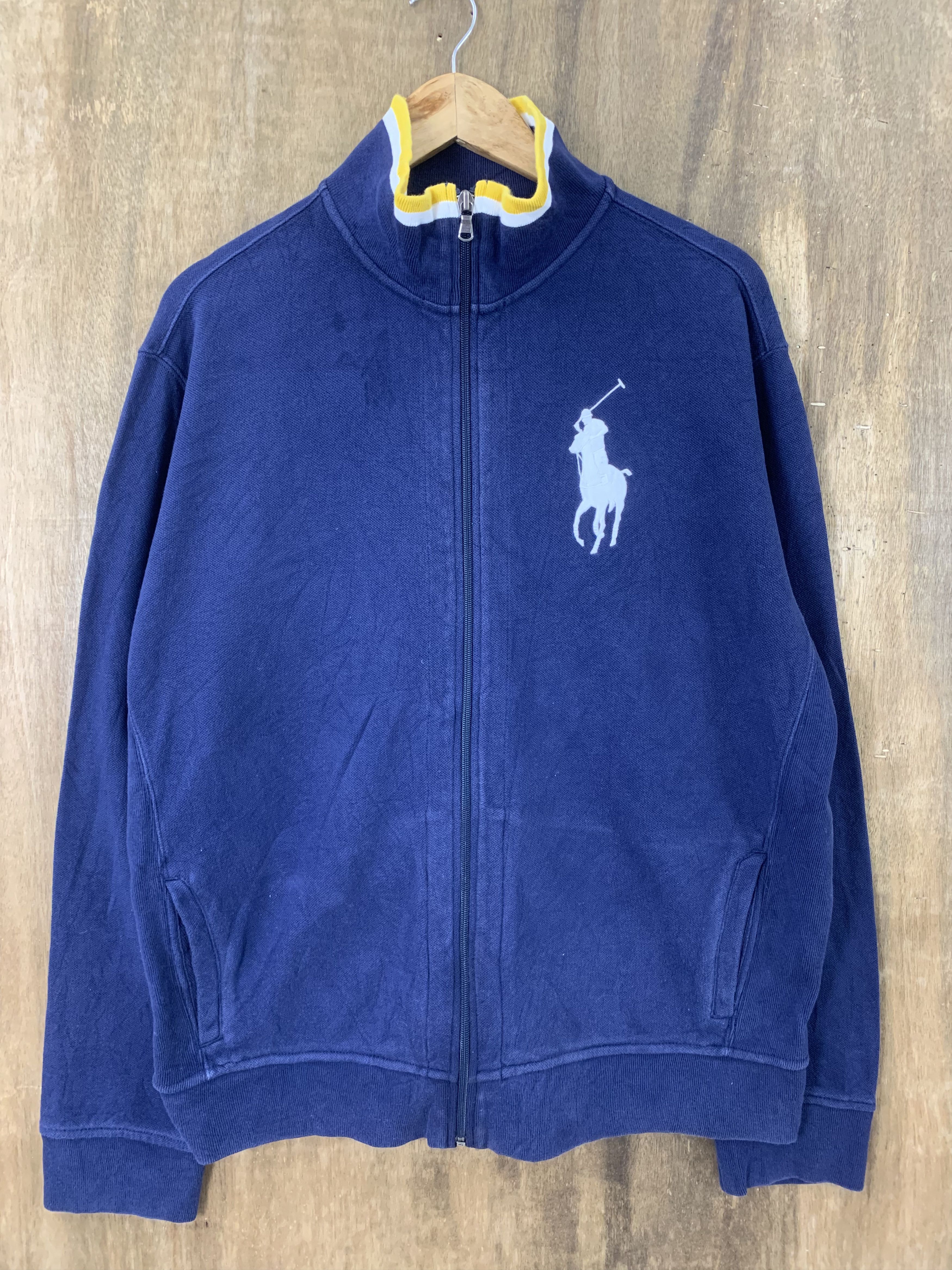 Japanese Brand Sweatshirts Polo Ralph Lauren Big Logo Embrioded Dark Blue Size US XL / EU 56 / 4 - 2 Thumbnail