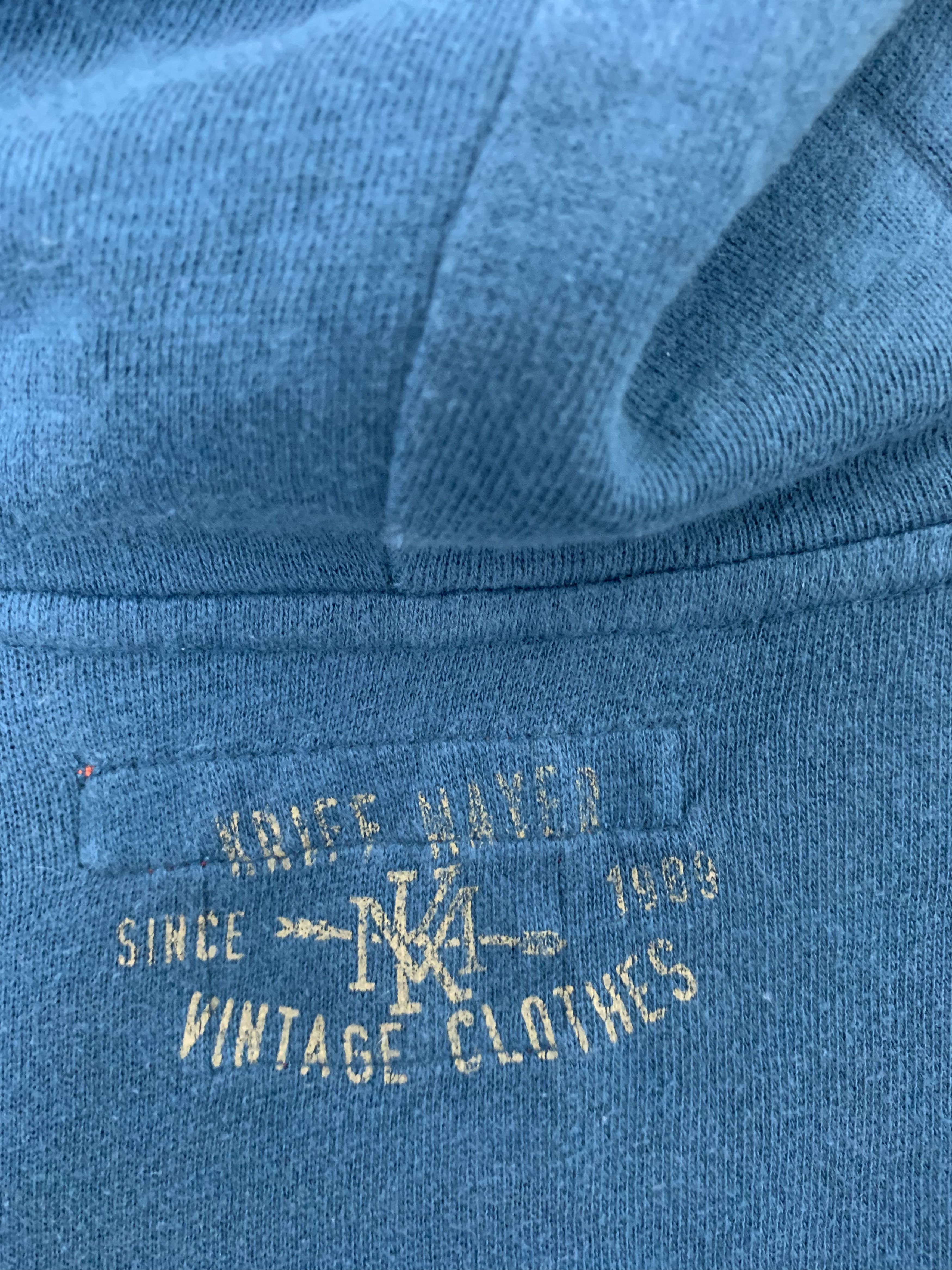 Japanese Brand Hoodies Kriff Mayer Embrioded Spellout Vintage Dark Blue Size US M / EU 48-50 / 2 - 8 Thumbnail