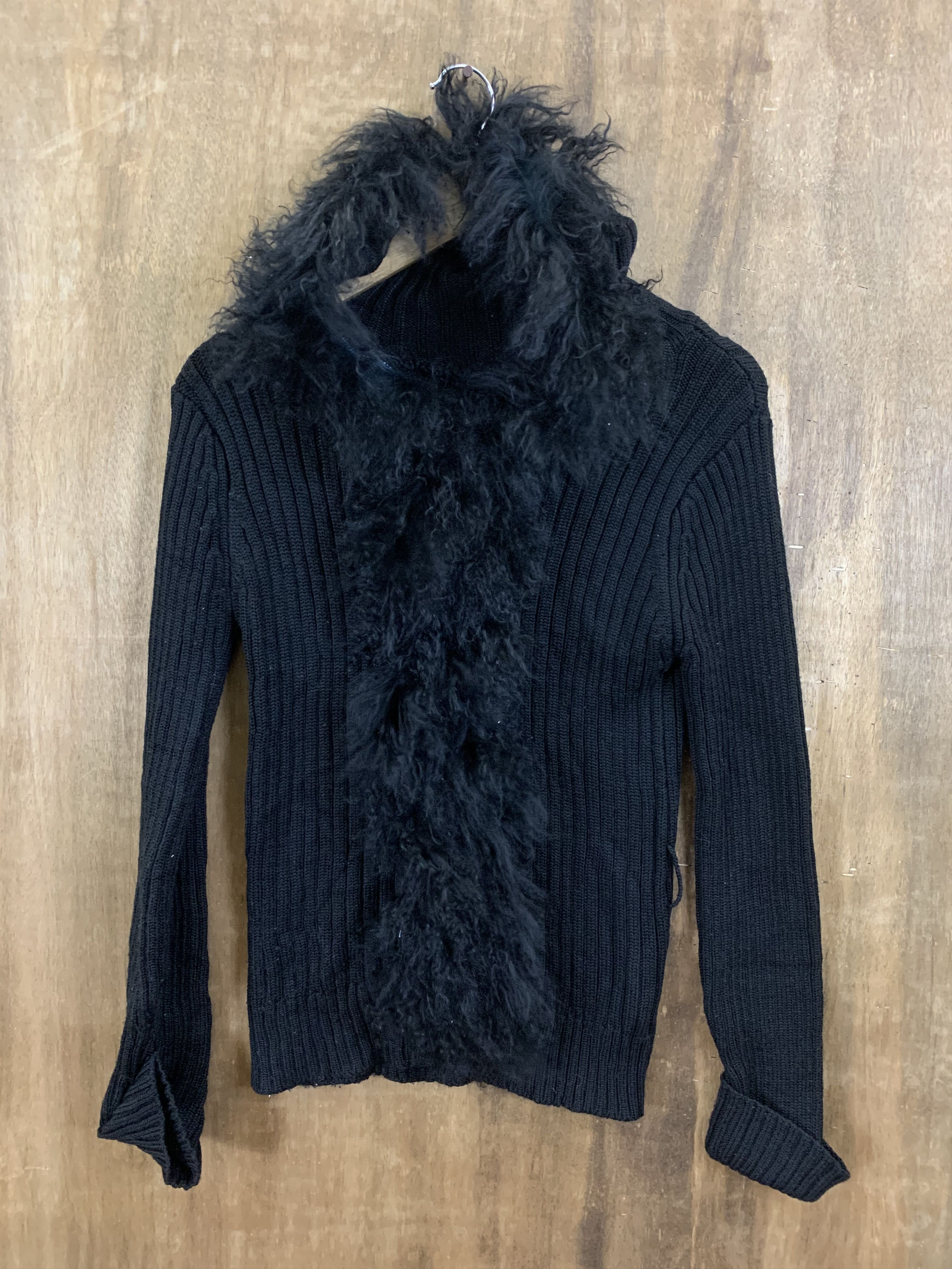 image of Homespun Knitwear Cecil Mcbee Black Knitwear Hoodies Style Vintage, Men's (Size Medium)
