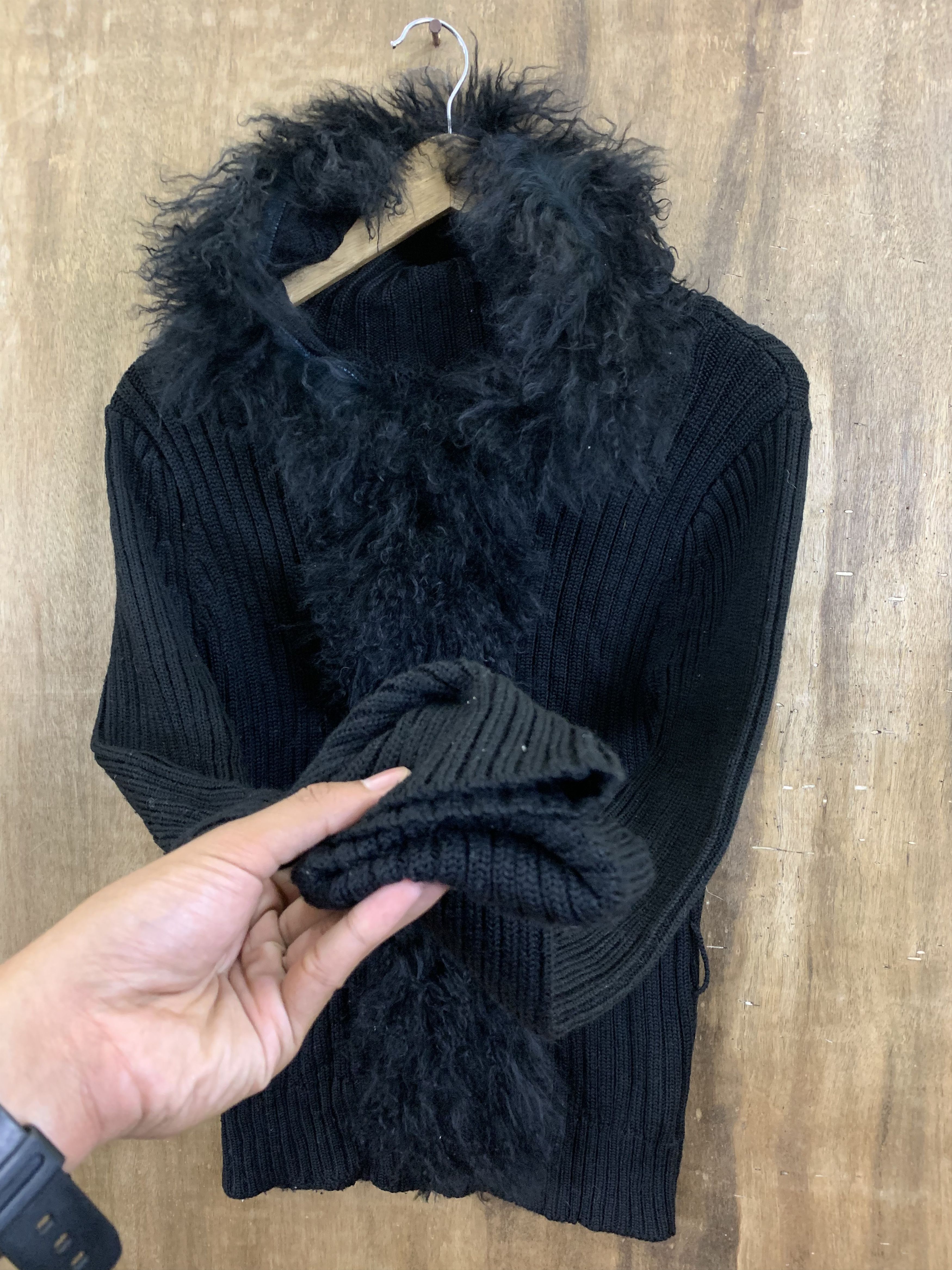 Homespun Knitwear Cecil Mcbee Black Knitwear Hoodies Style Vintage Size US M / EU 48-50 / 2 - 11 Thumbnail