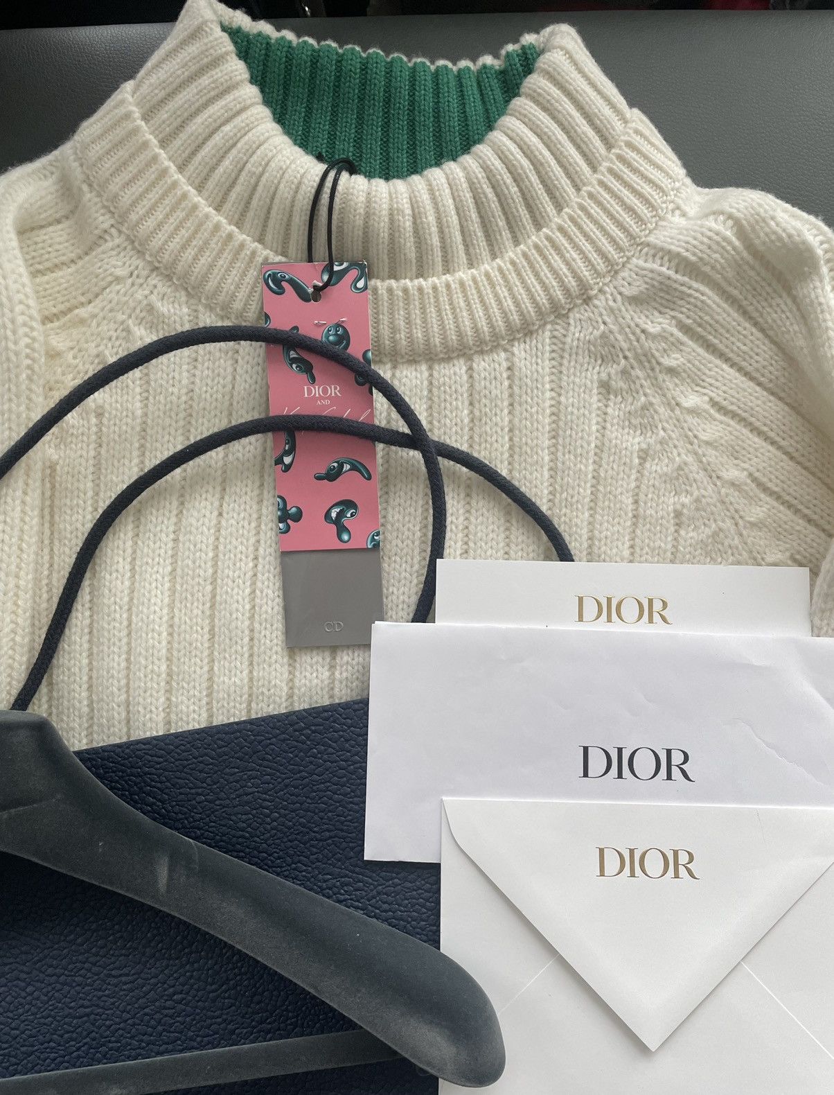 Dior Runway $2,750 Cashmere Virgin Wool Dior Logo Sweater Size US L / EU 52-54 / 3 - 2 Thumbnail